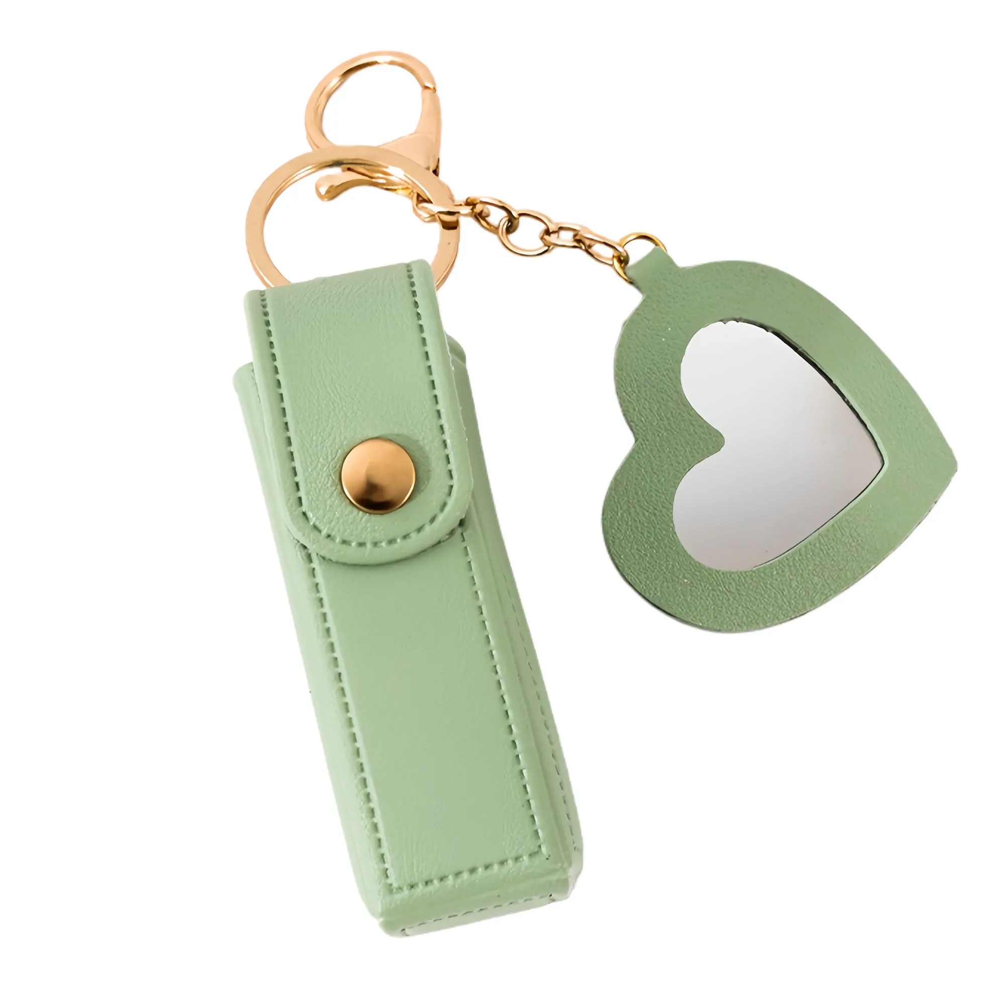 3 In 1 Mirror Lip Balm Pouch Keychain Set 2