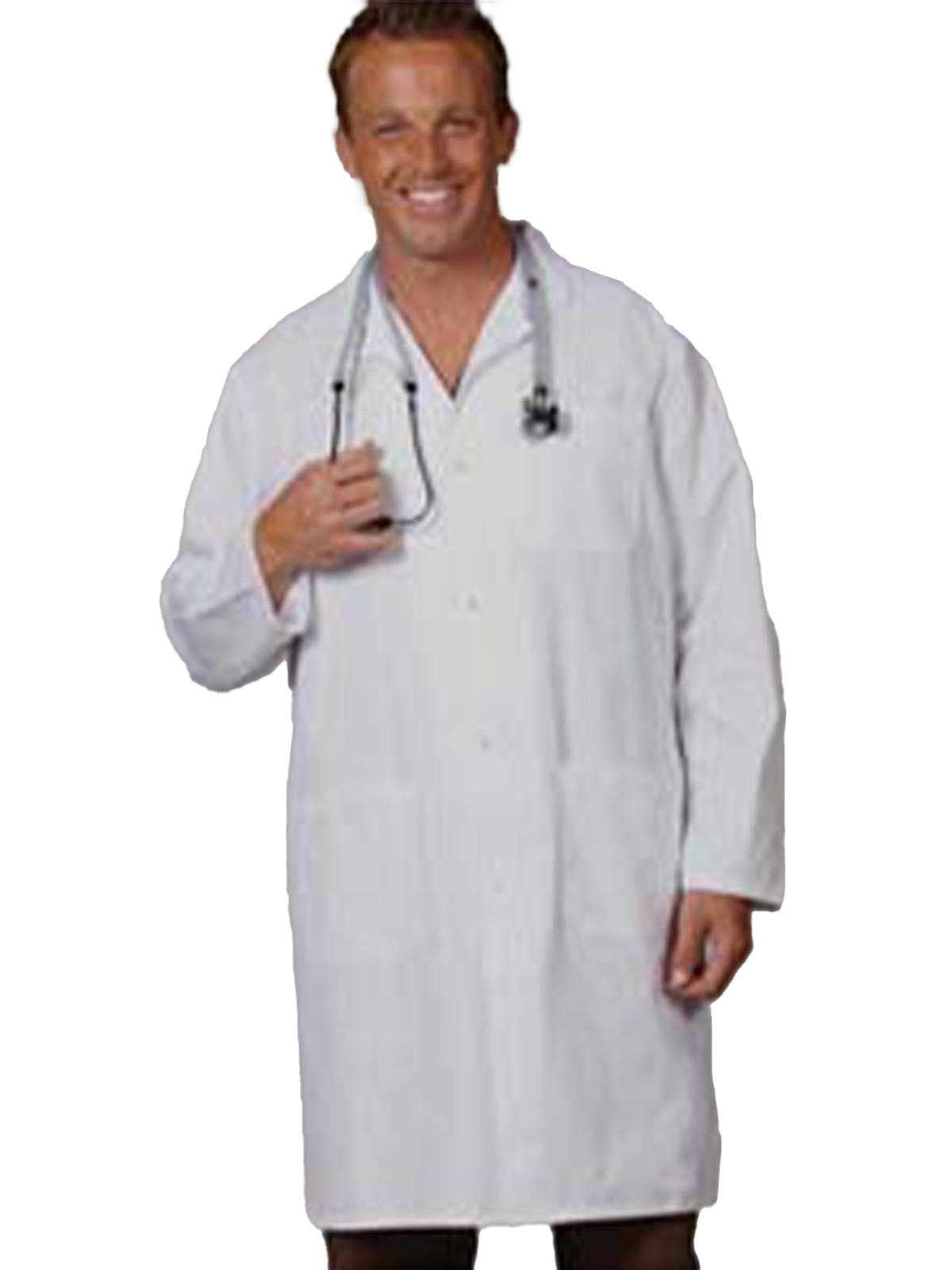 Fashion Seal Lab Coats - Men's Three-Pocket 41" Full-Length Snap Front Lab Coat