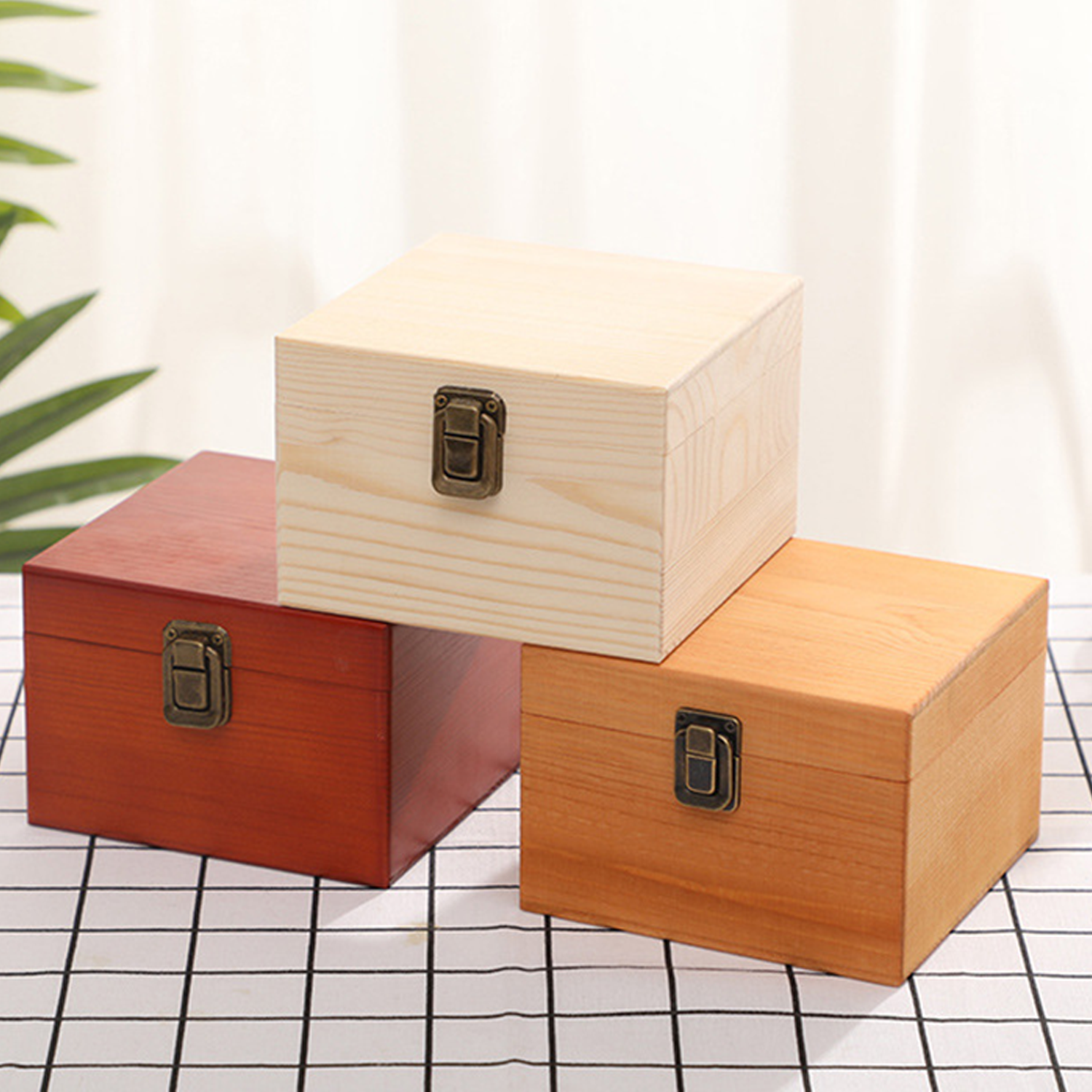 Elegant solid wood storage box 5