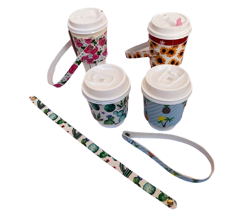PU Leather Beverage Holder with Buttons 7