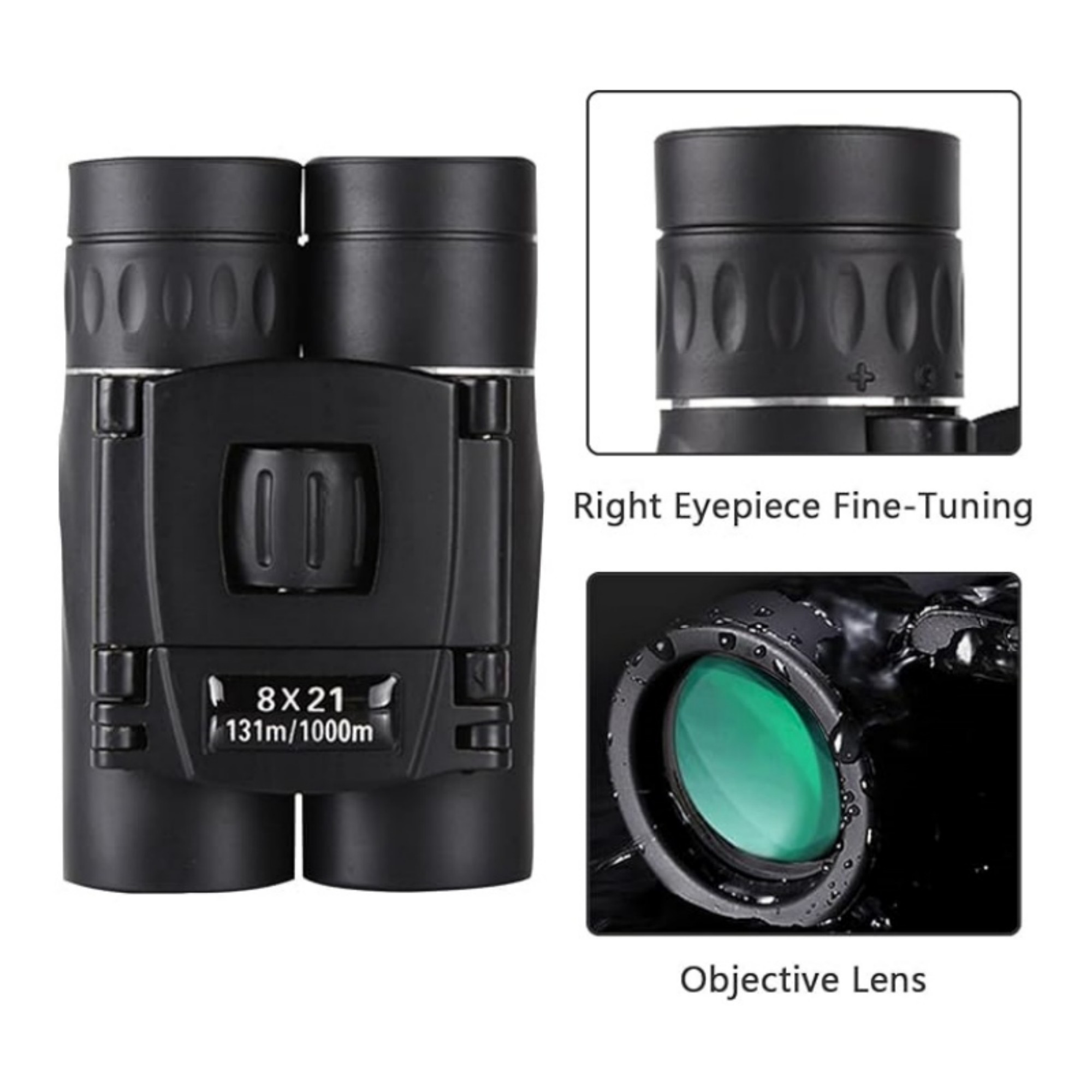 8x21 Small Pocket Binoculars Compact 3