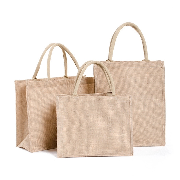 Natural Jute Bag w/ Rope Handles 2
