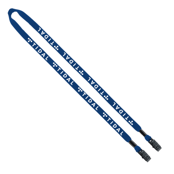 1/2" Cotton Double Bulldog Clip Lanyard 4