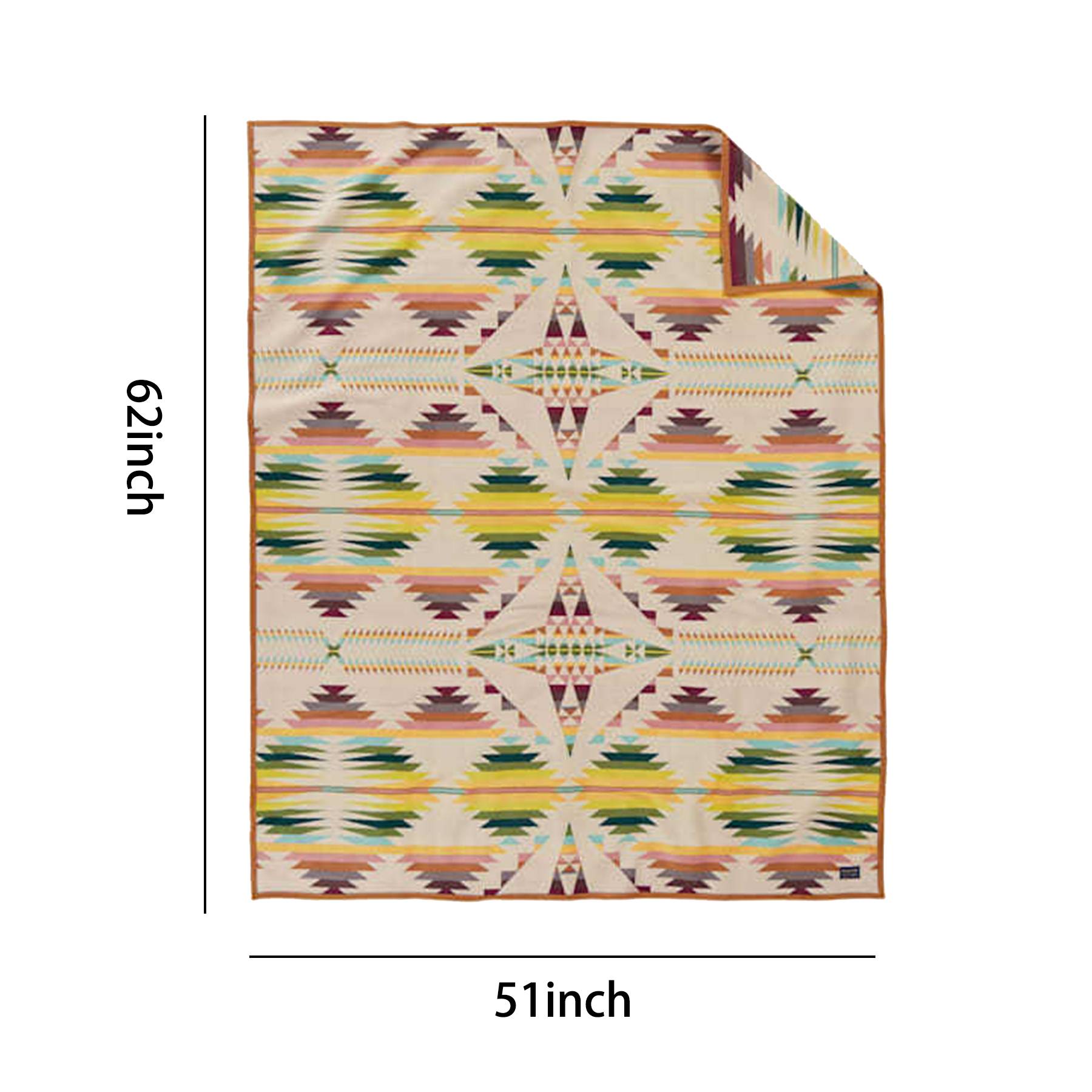 51 "x 62" Polyester Geometric Pattern Blanket 2