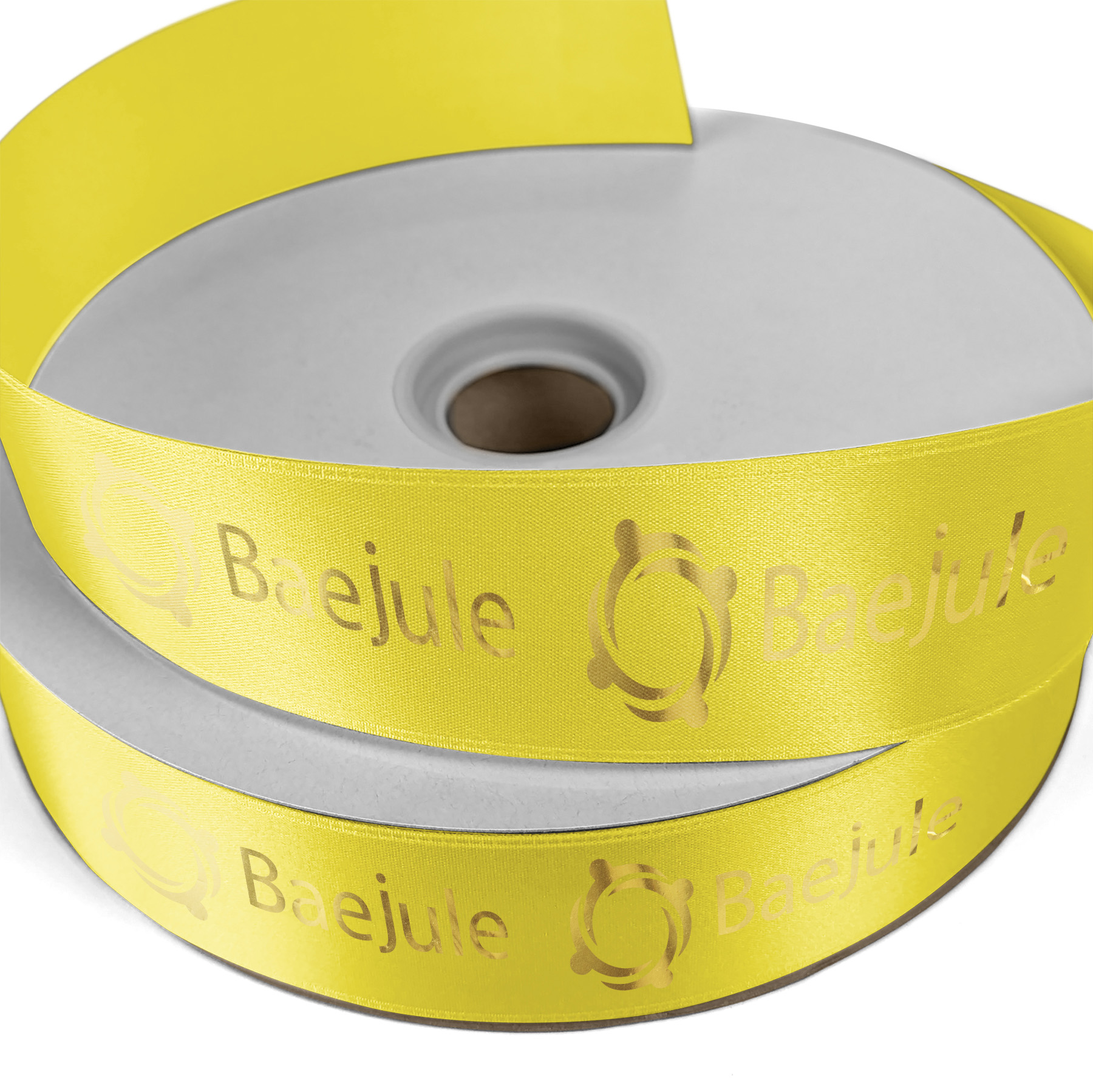 1 1/2" Badge Satin Ribbon - 100yd Roll - Foil Print 12