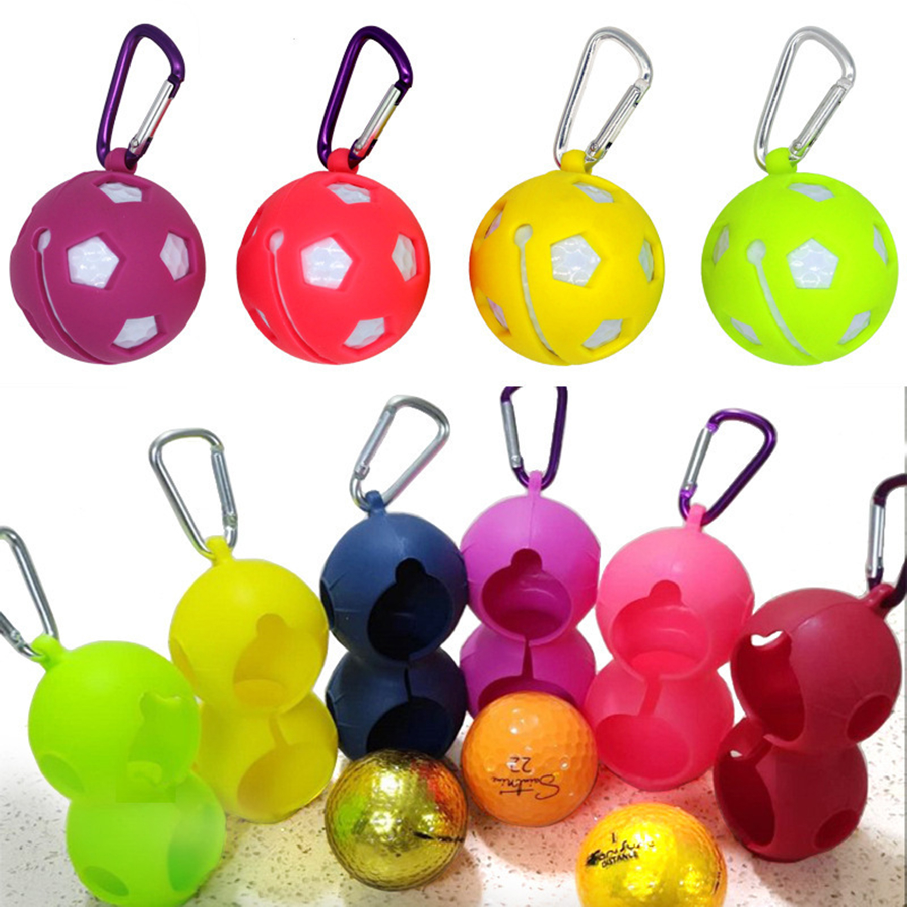 Golf Ball Holder With Carabiner 1