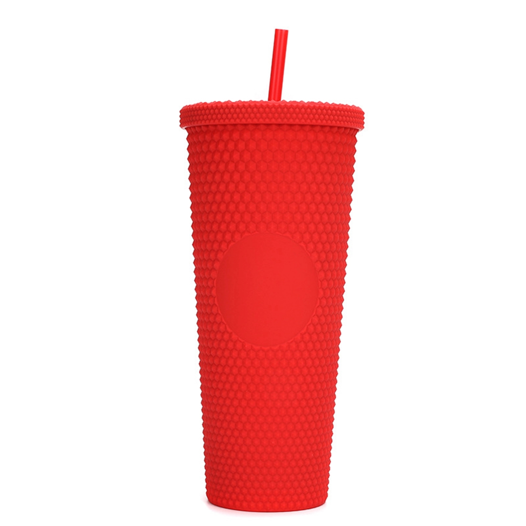 24 Oz. Plastic Matte Double Wall Tumbler with Straw 2