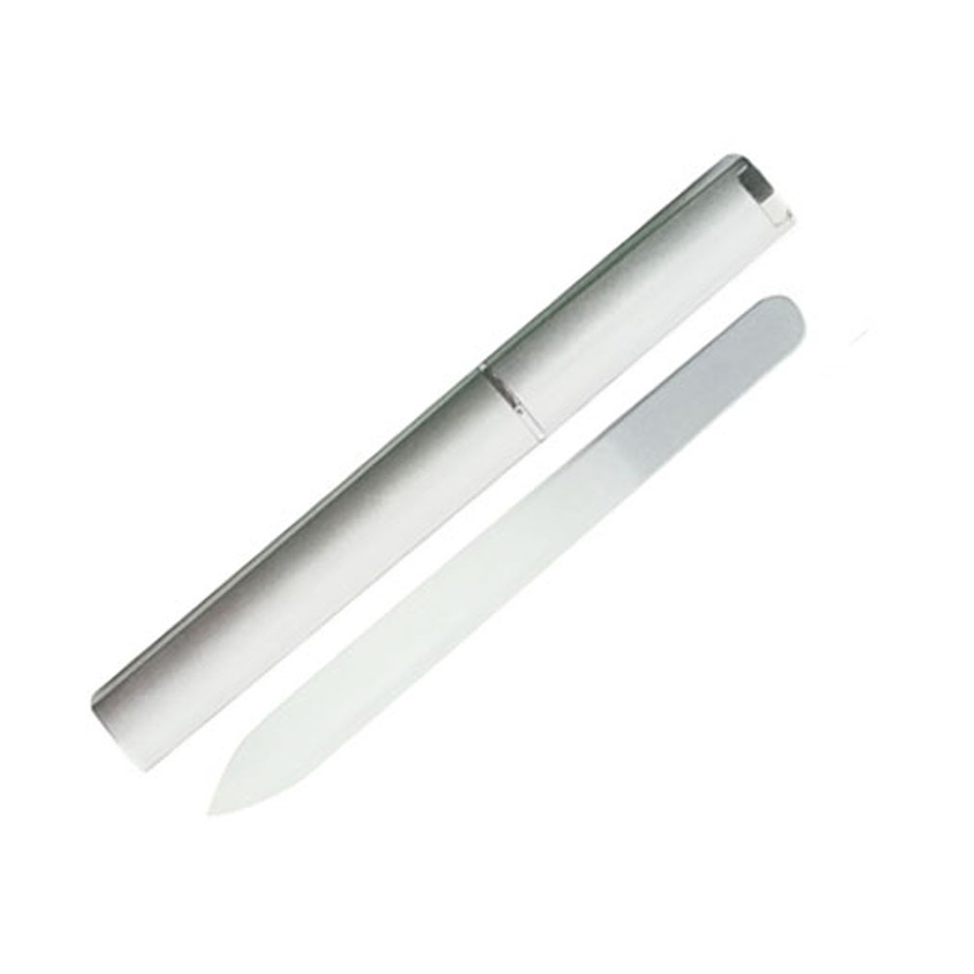 Double Sided Glass Nail File With Protective Case 5.9" 2