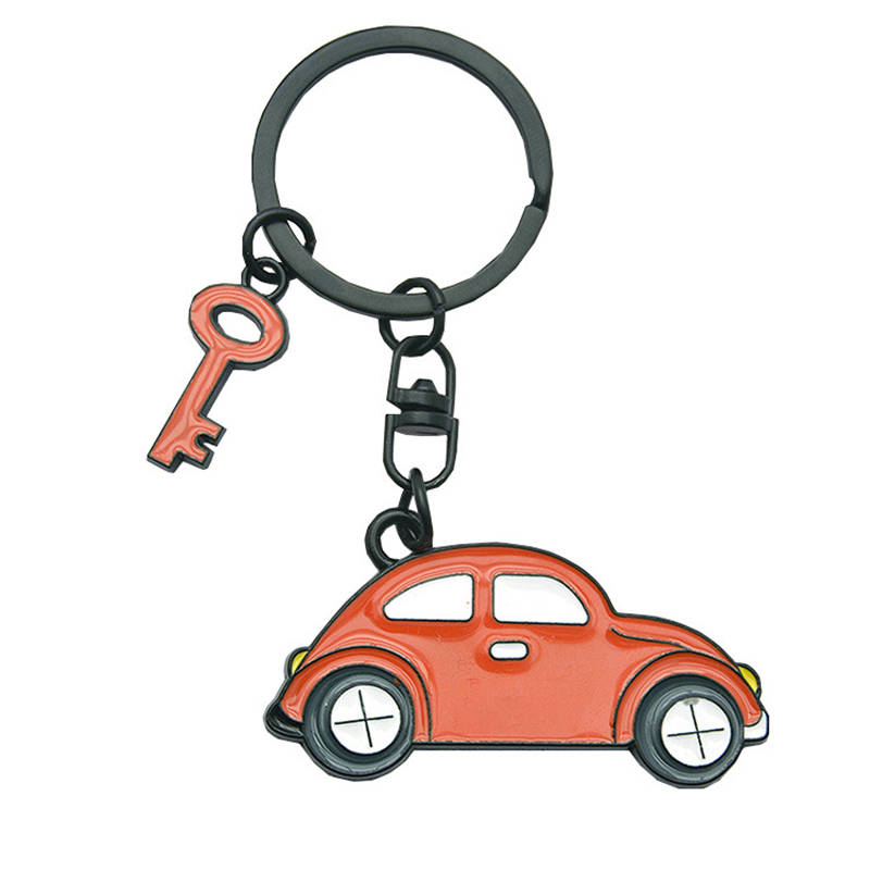 Creative Car Shape Metal Key Chain with Wristband 4
