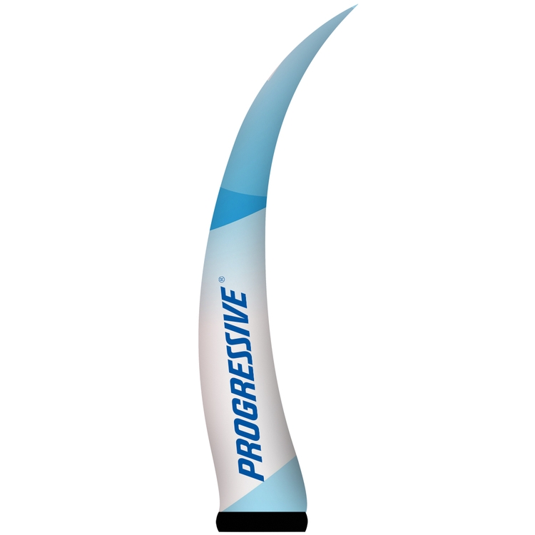 AirePin™ LED Inflatable Column, Horn_White Progressive insurance -10'H 2