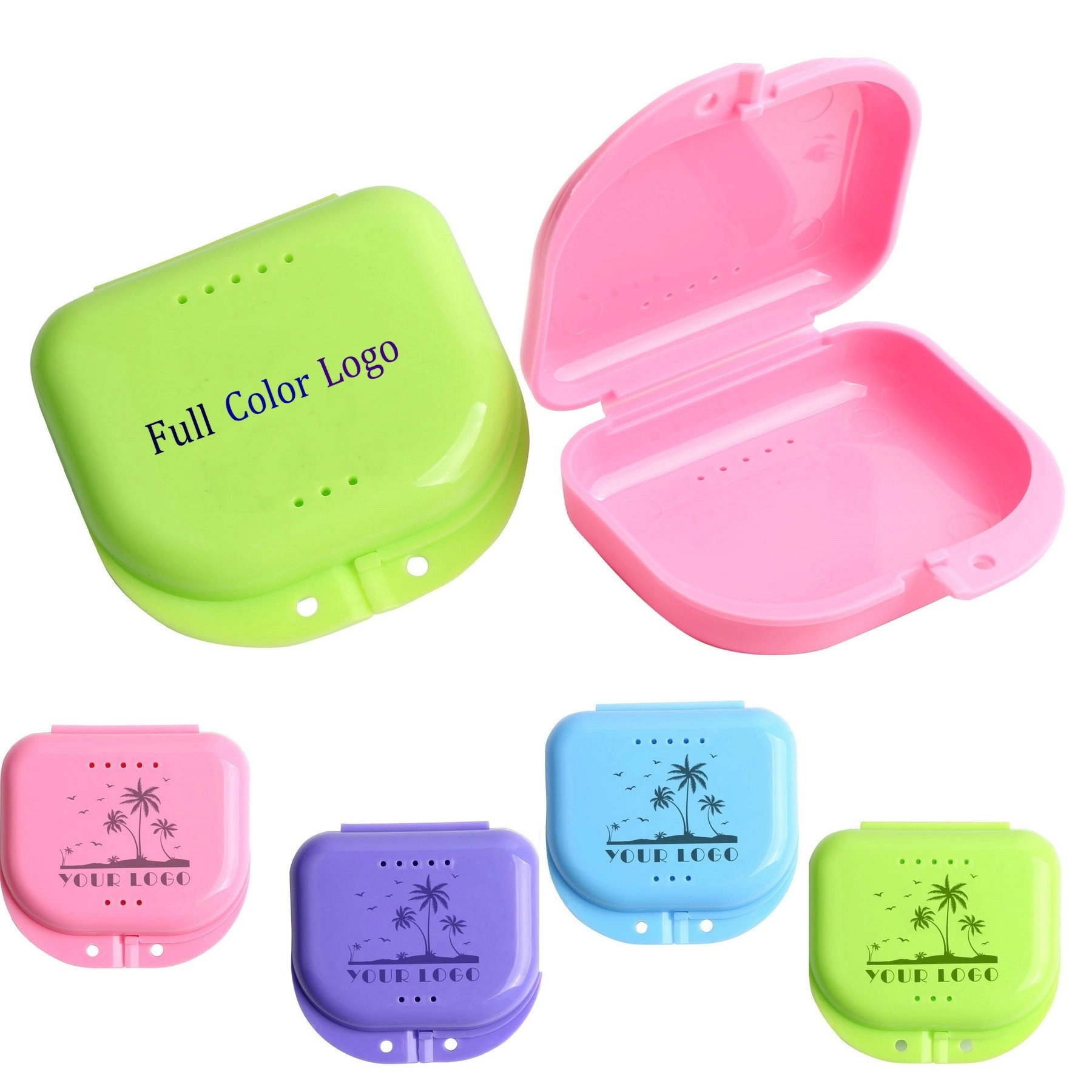 Colorfull Orthodontic Retainer Case With Vent Holes 1