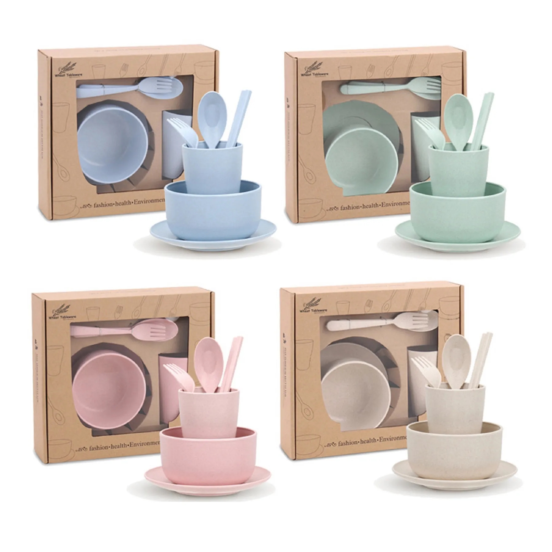Biodegradable Wheat Straw Cutlery Set 4