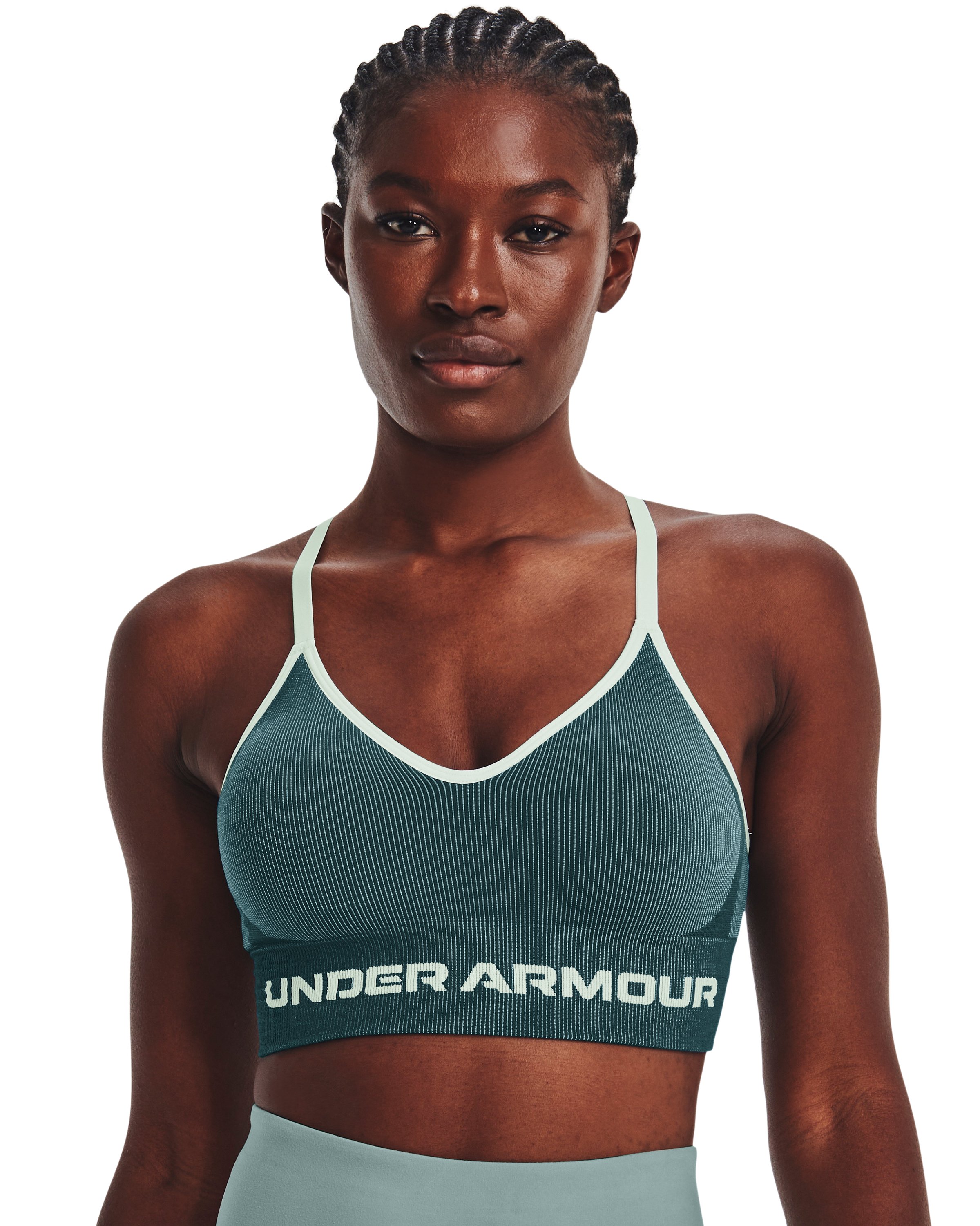 Women's UA Seamless Low Longline Rib Sports Bra  5