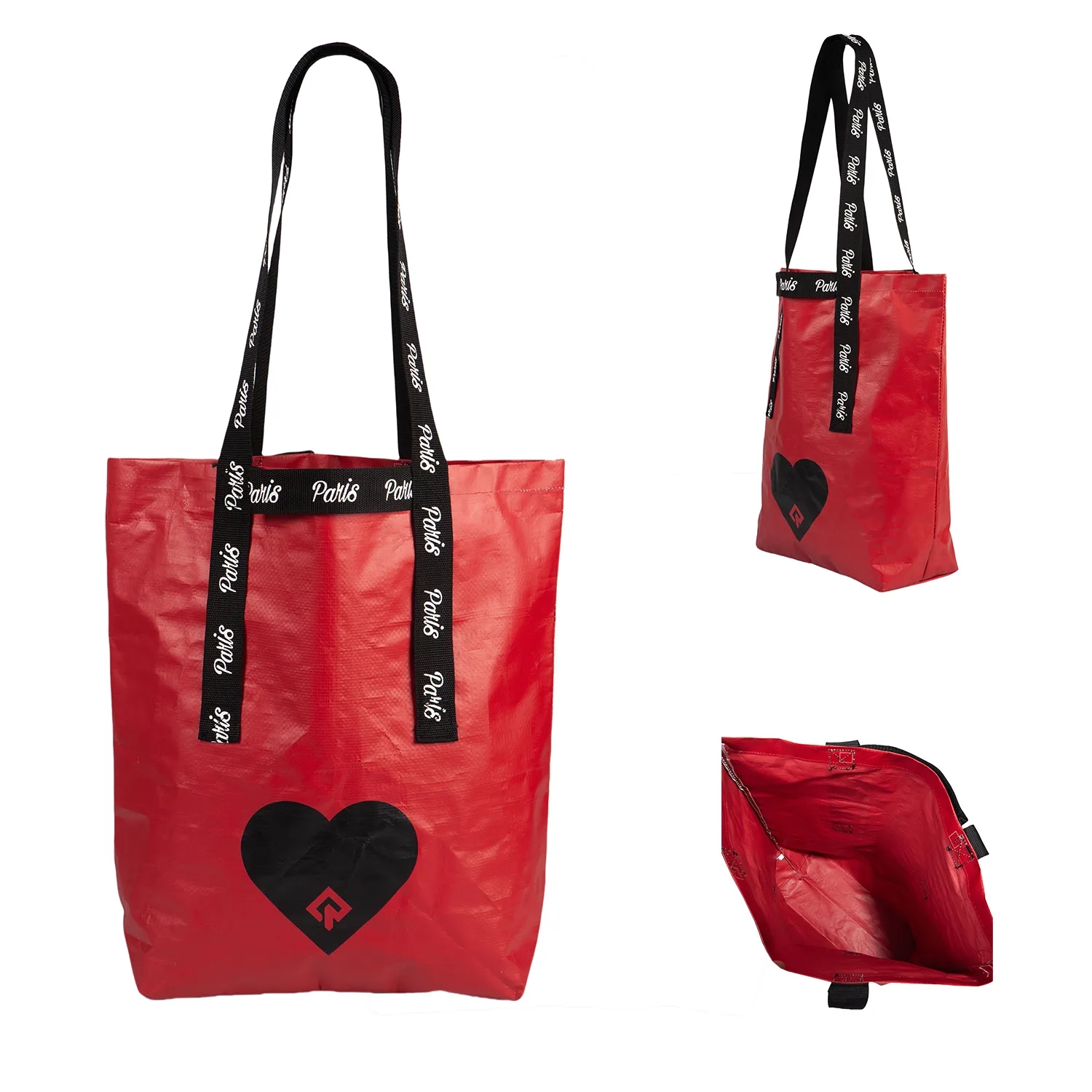 Red Heart Charm Tote Bag 1