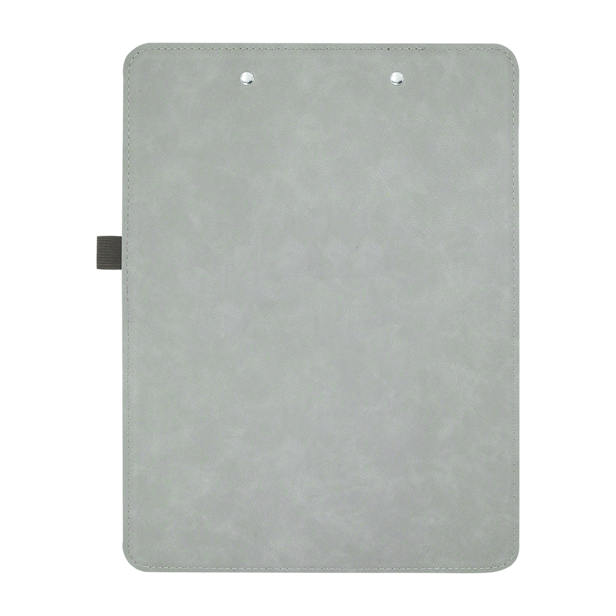 9" x 12 1/2" Gray/Black Leatherette Clipboard 4