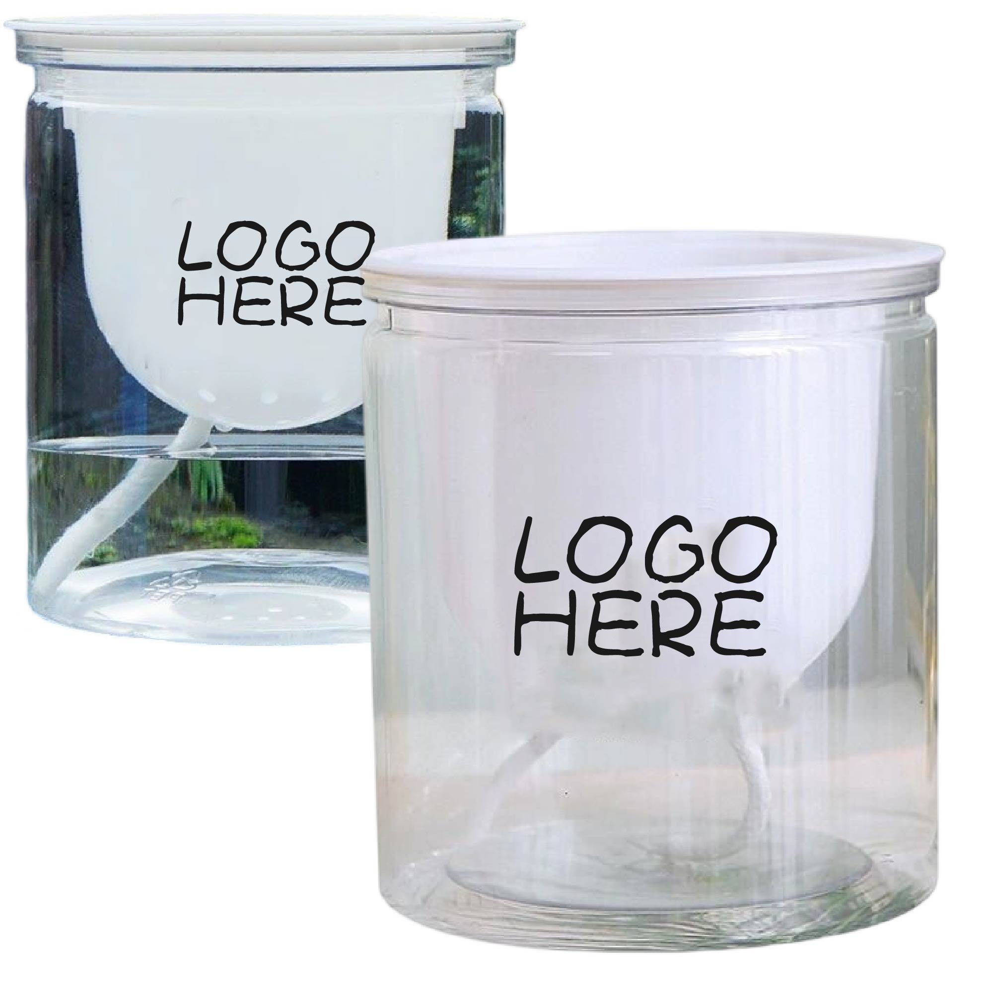 Self-Watering Planter Clear Plastic Flower Pot 1