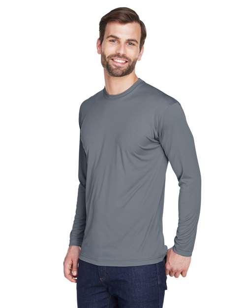 Men's Cool & Dry Sport Long Sleeve Performance Interlock T-Shirt - 8422 10
