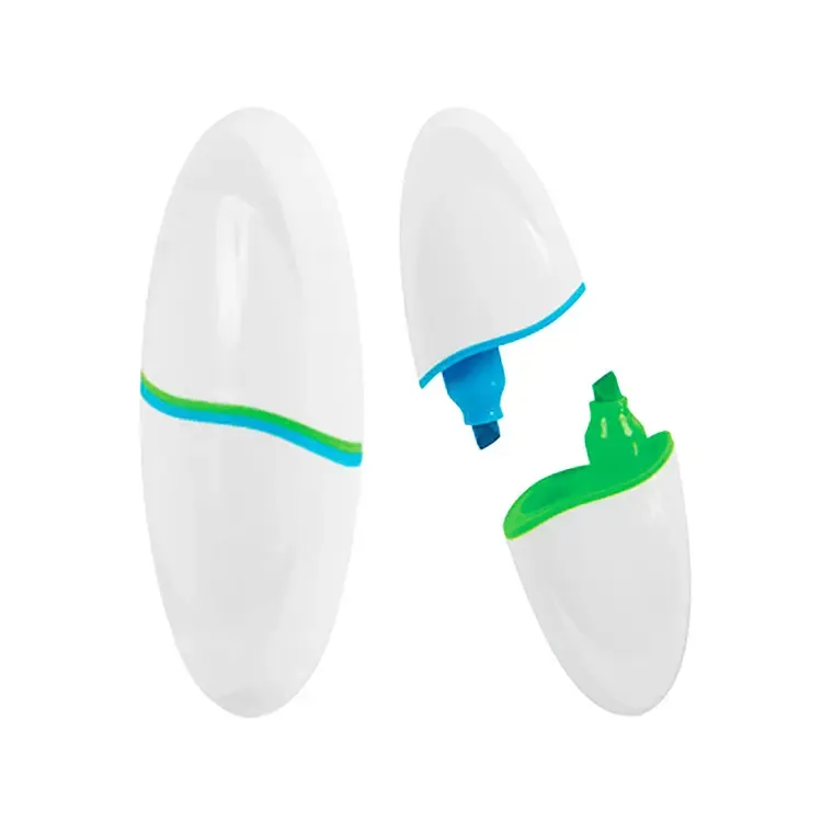 Oval Colored Double-Ended Highlighter 2