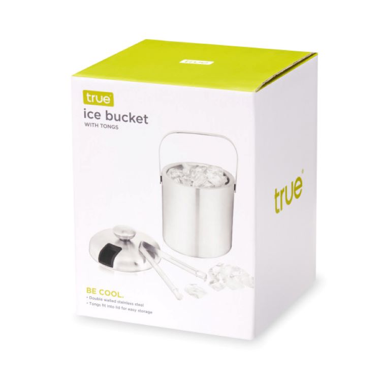 True® Stainless Steel Ice Bucket with Tongs 7