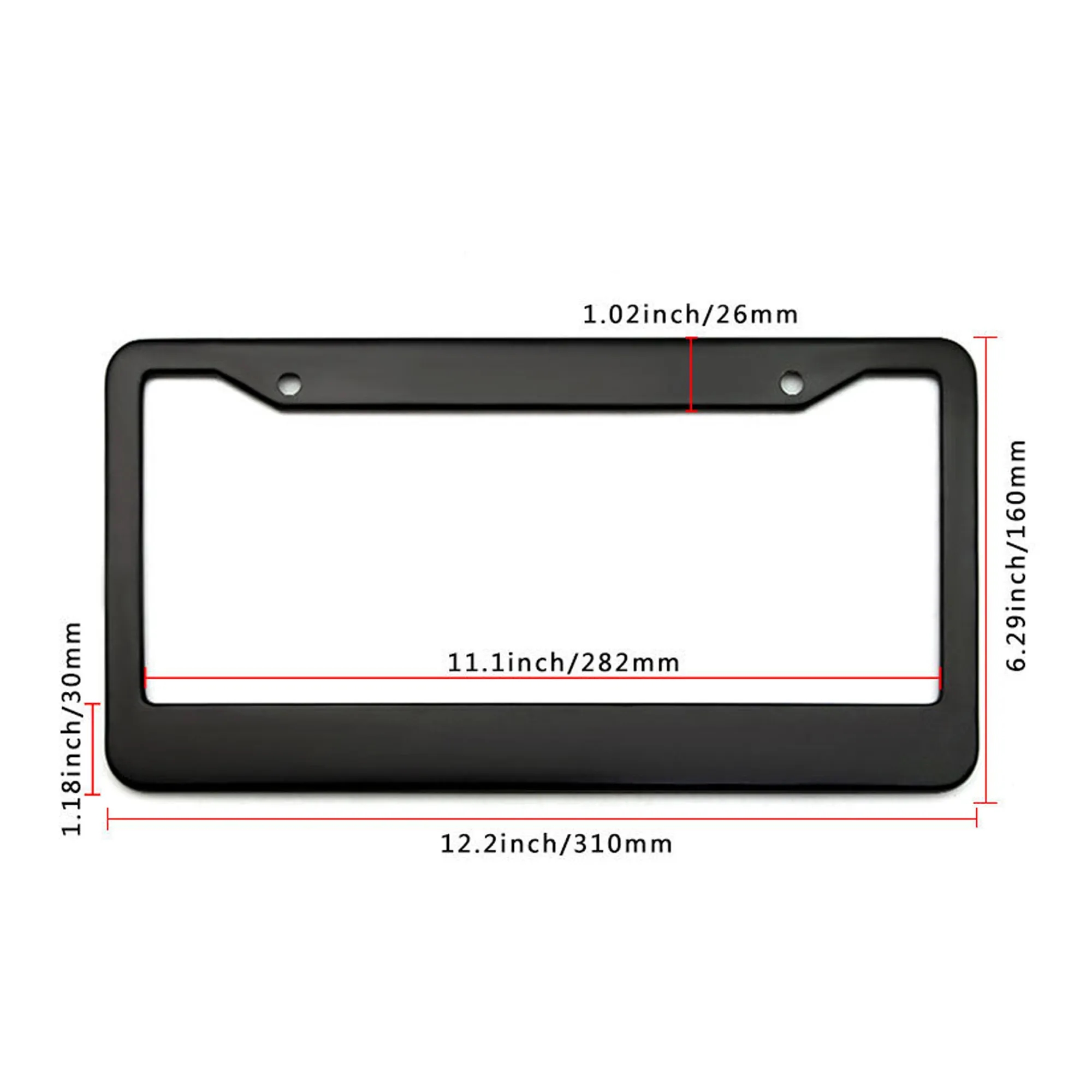 Custom Logo License Plate Universal Aluminum Tag Frames 5