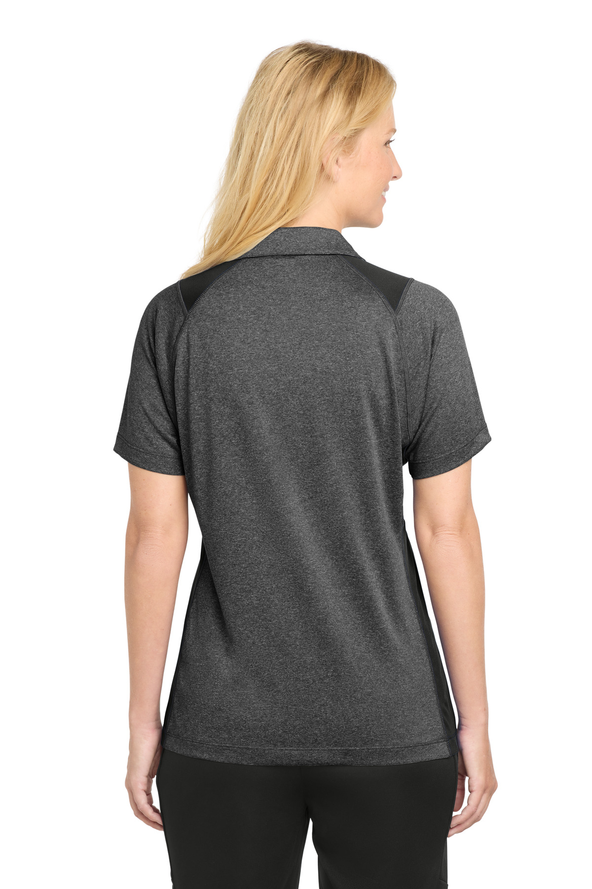 Sport-Tek Women's Heather Colorblock Contender Polo. LST665 65