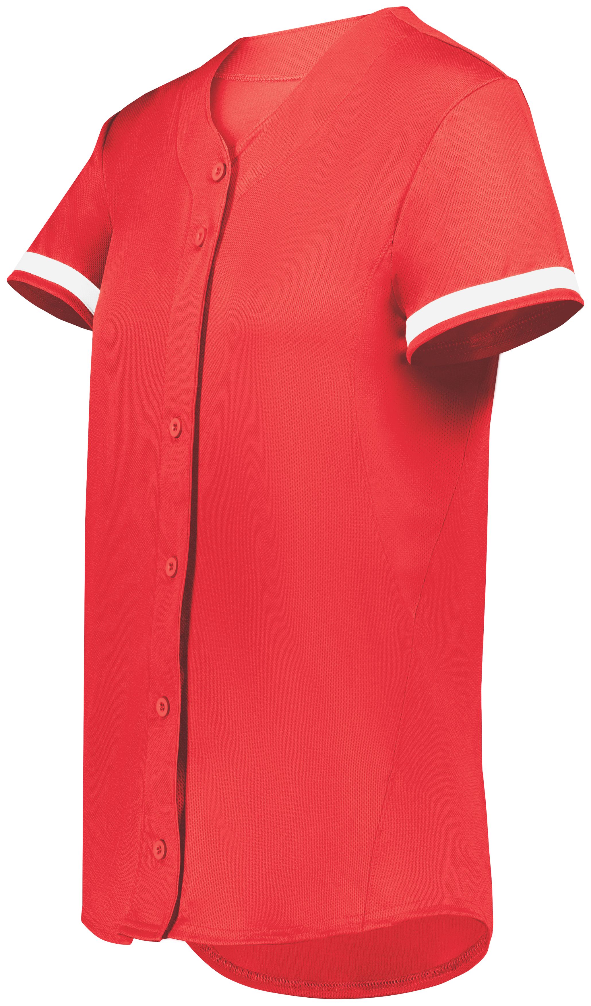 Girls Cutter+ Full Button Softball Jersey 4