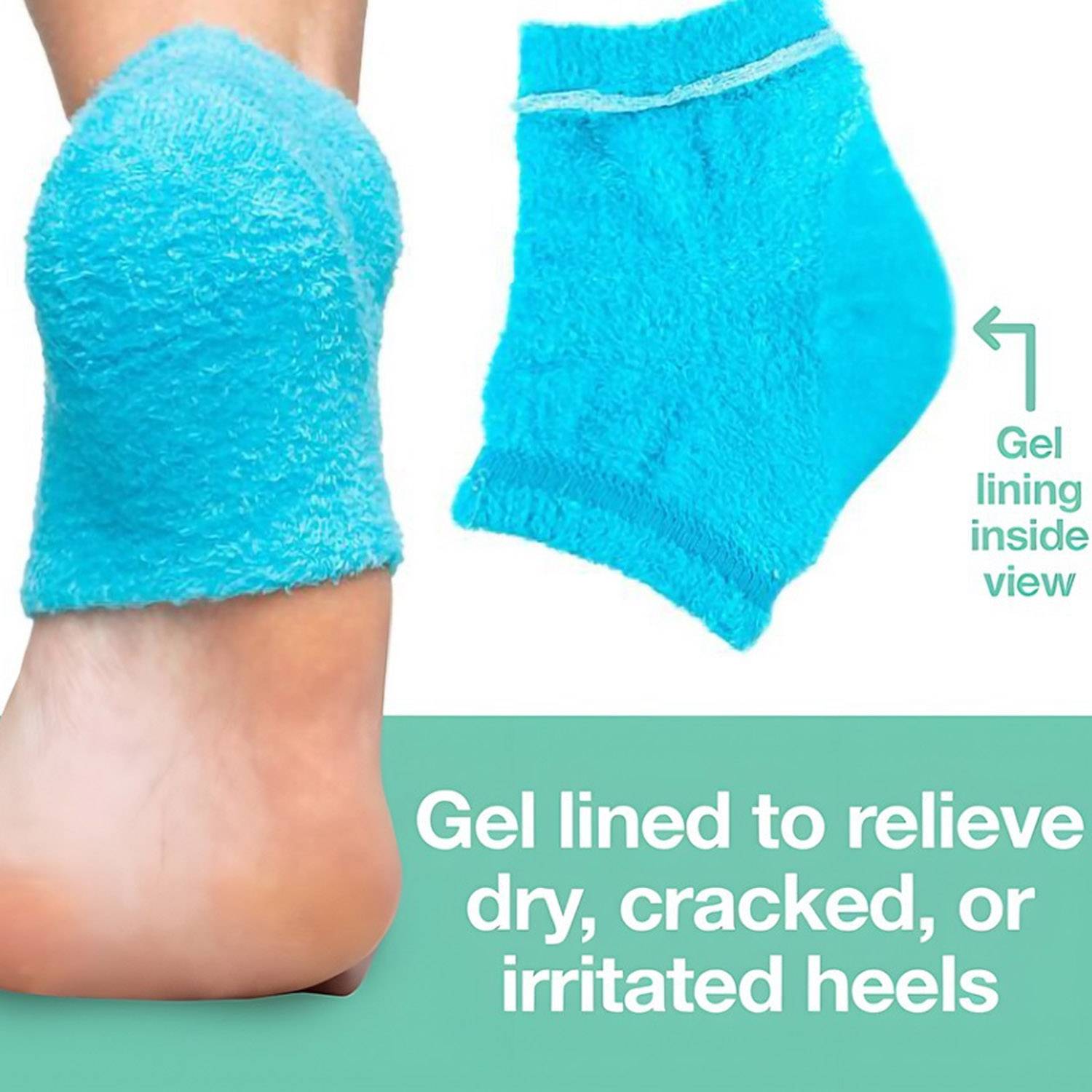 Comfortable Soft Moisturizing Fuzzy Sleep Gel Heel Sock 7