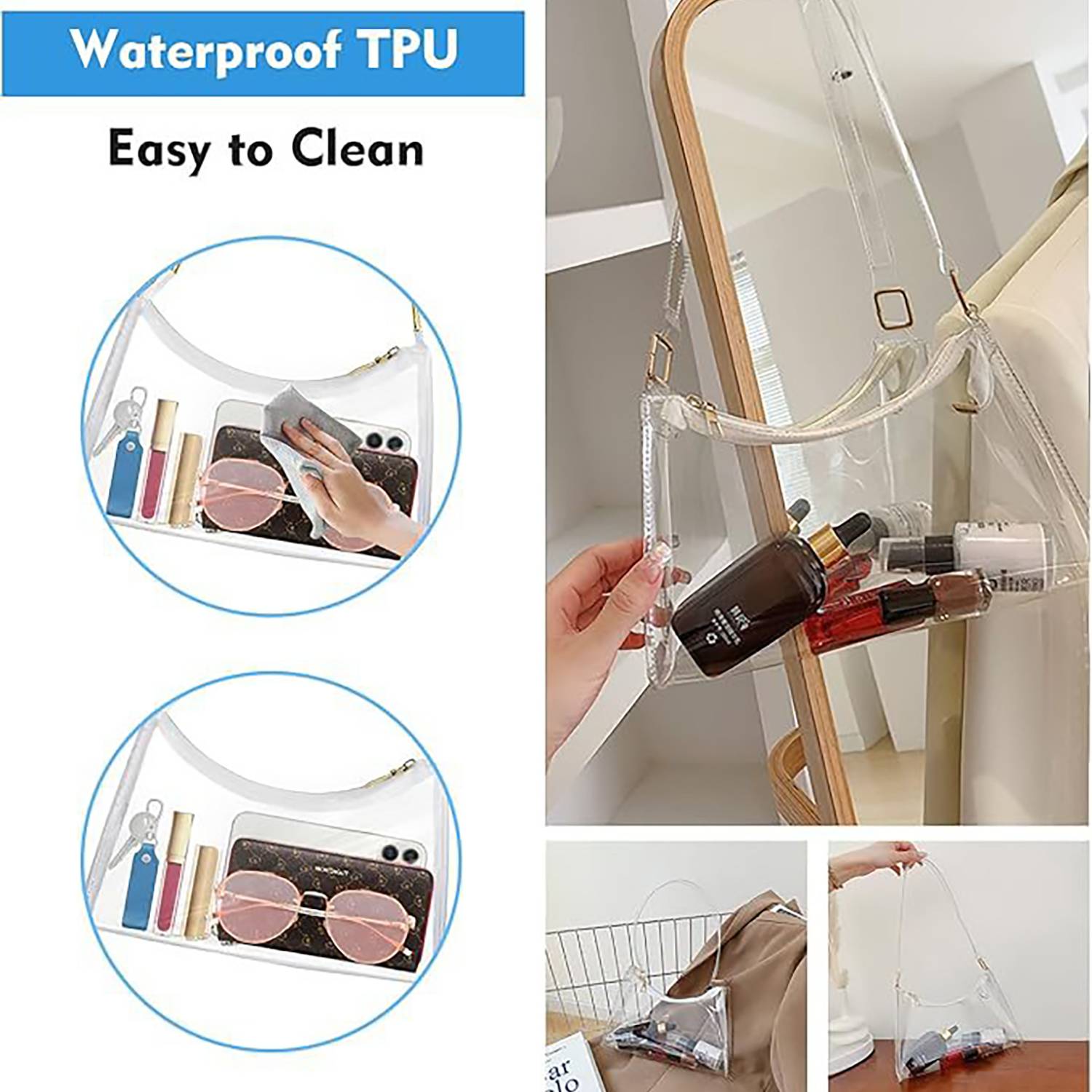 Summer New Clear PVC Shoulder Bag – Waterproof & Lightweight 4