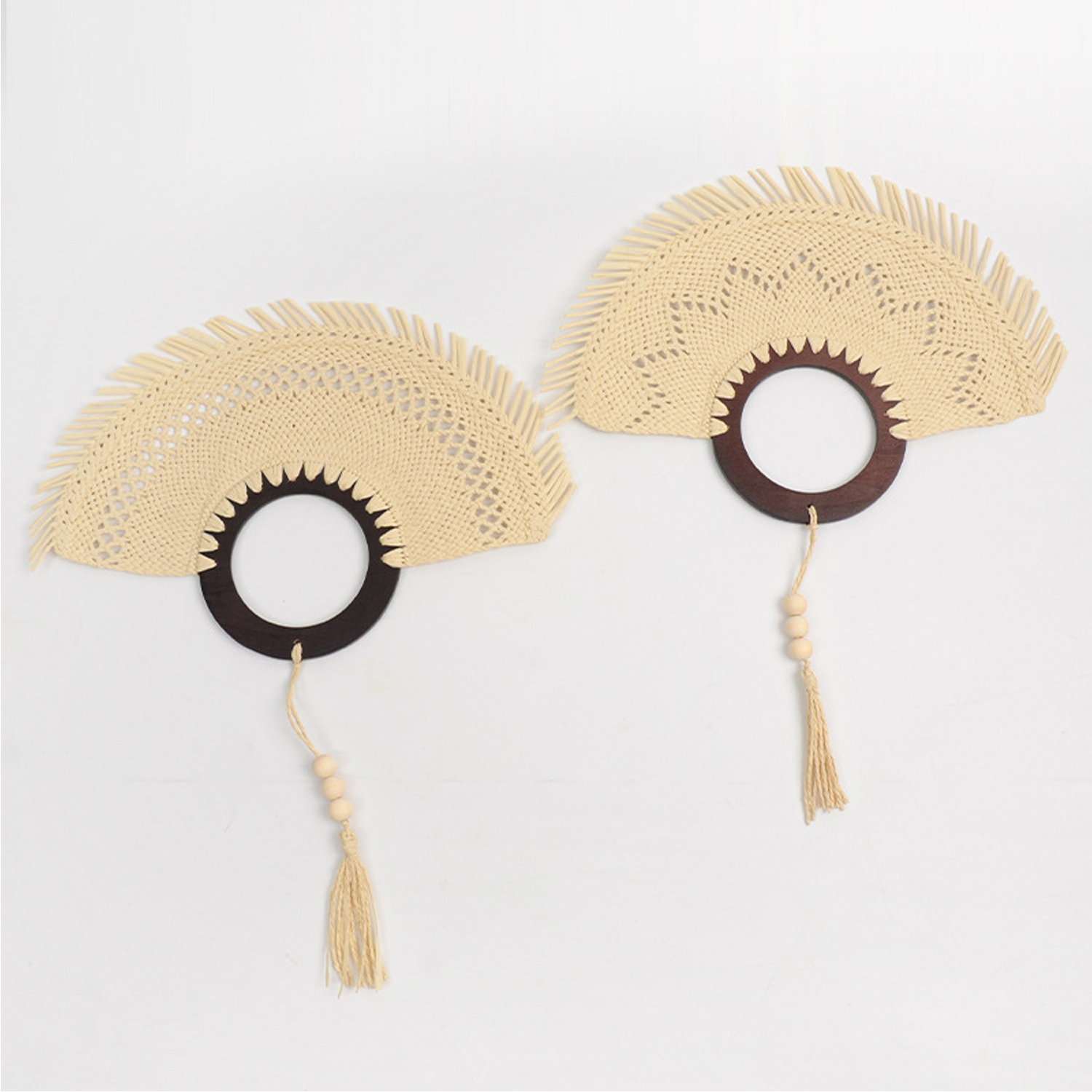 Straw Palm Hand Held Fan 5