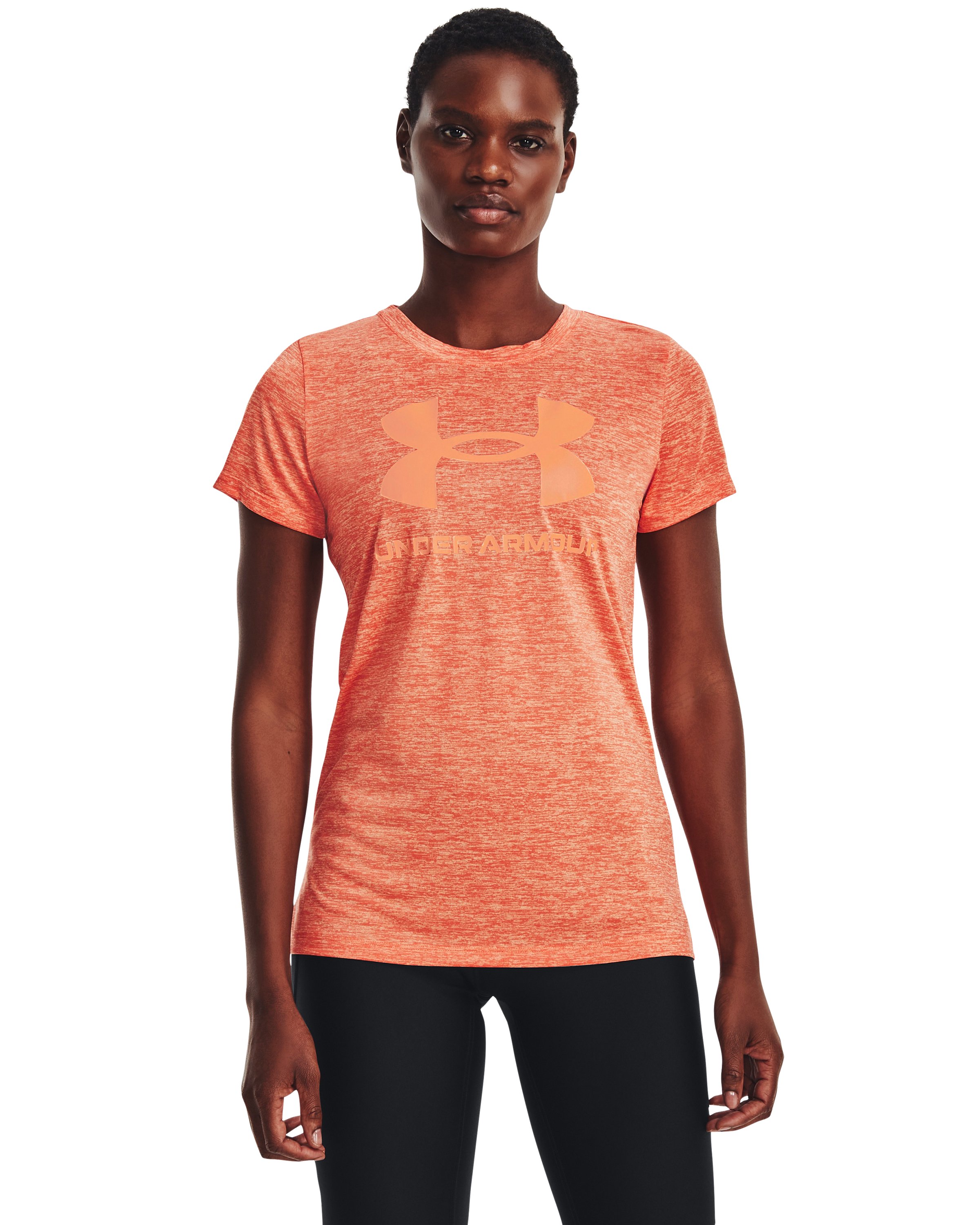 UA Tech Twist Big Logo Gel Women's Short Sleeve 4