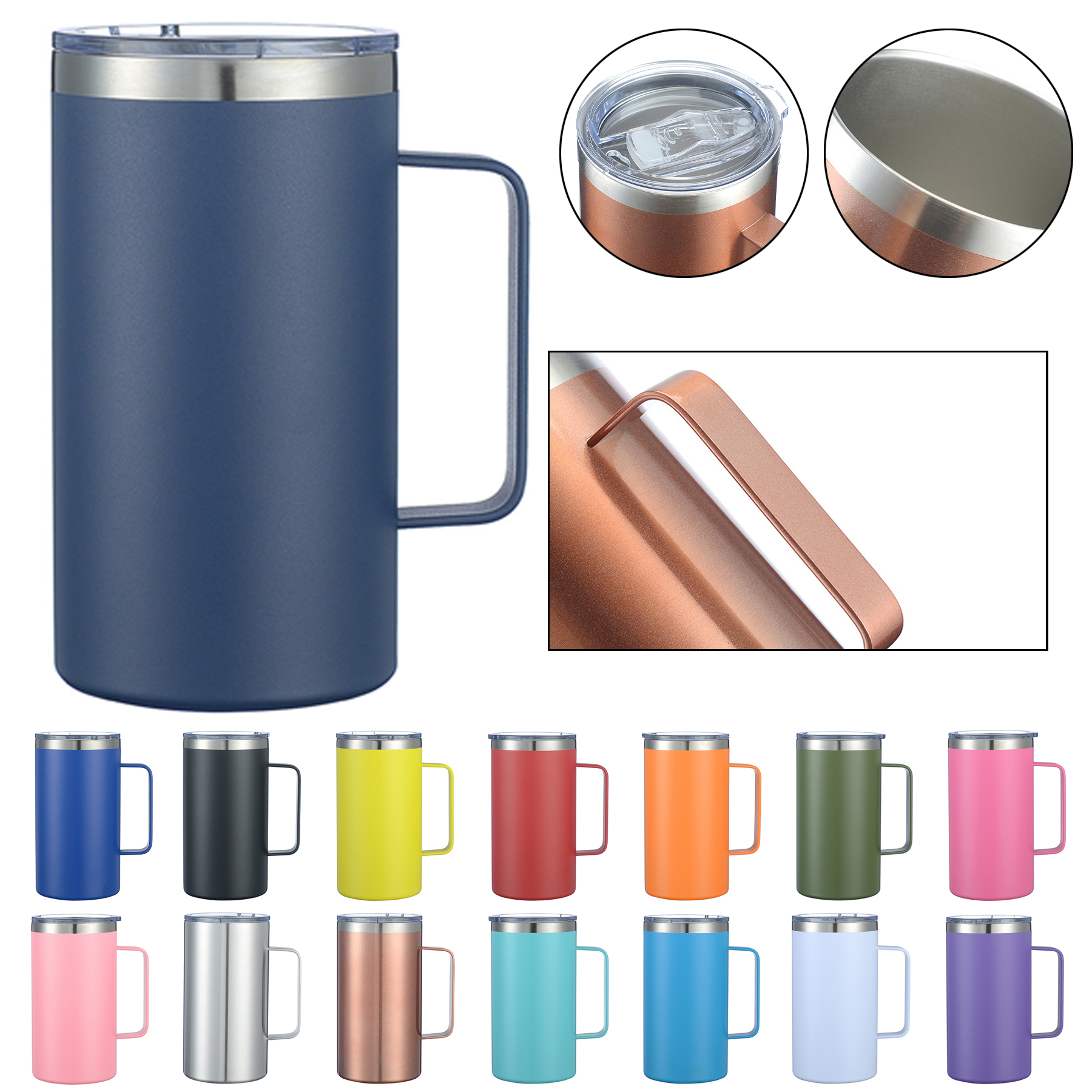 24 oz Stainless Steel Coffee Mug 1
