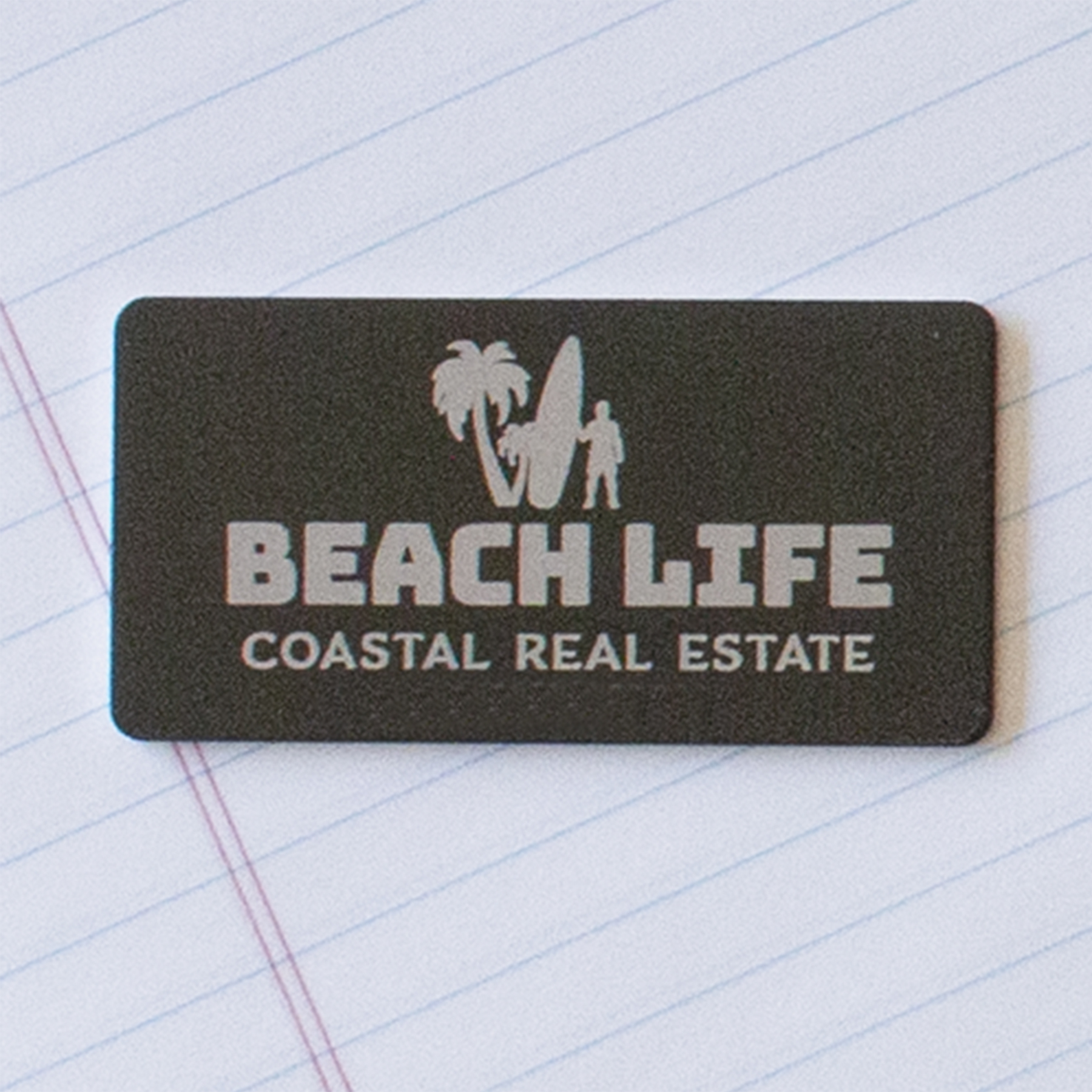 Silver City Metal Name Badge: 1.5" x 3" Express