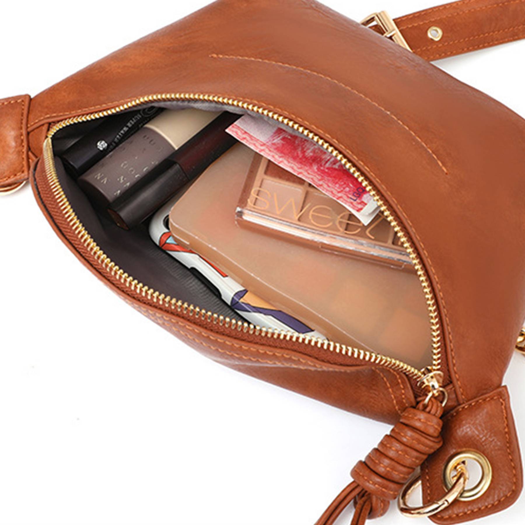 PU Leathe Fanny Pack Crossbody Purse for Women 6