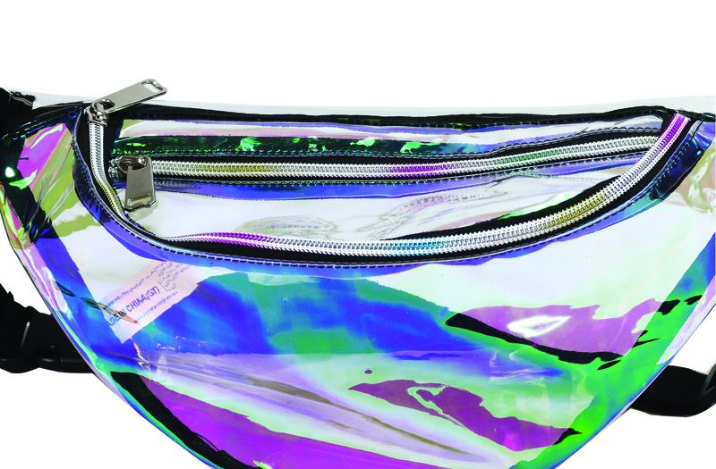 Clear Vinyl Holographic Zippered Fanny Pack 3