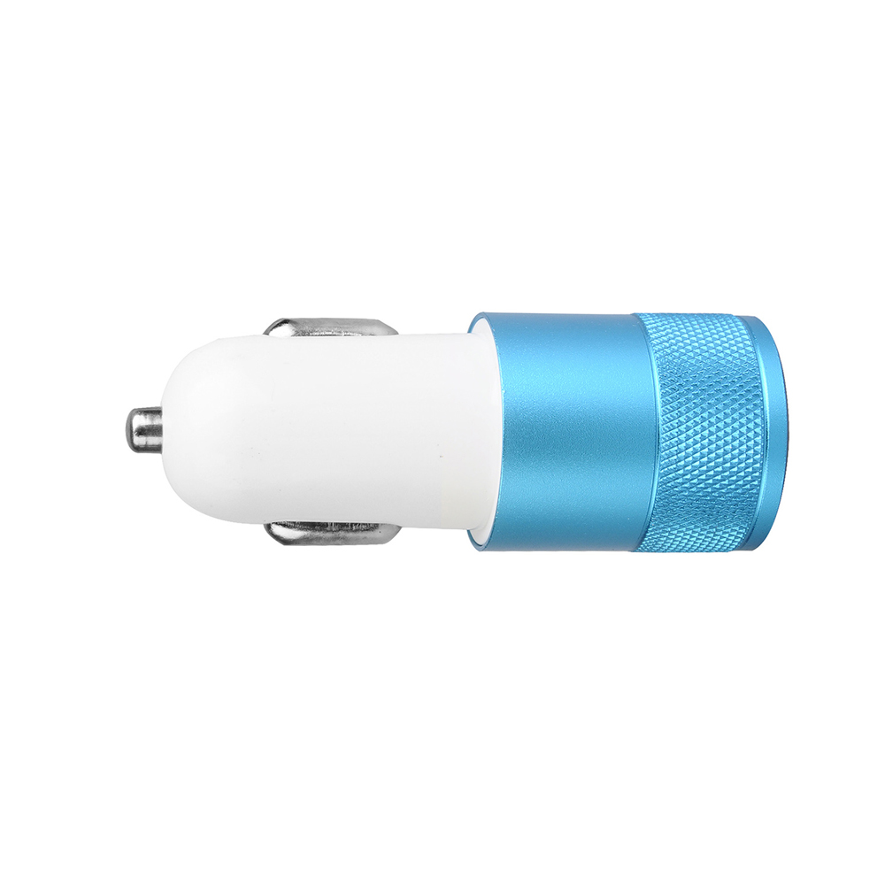 TurboDual Mini Knurled Metal USB Car Charger 2