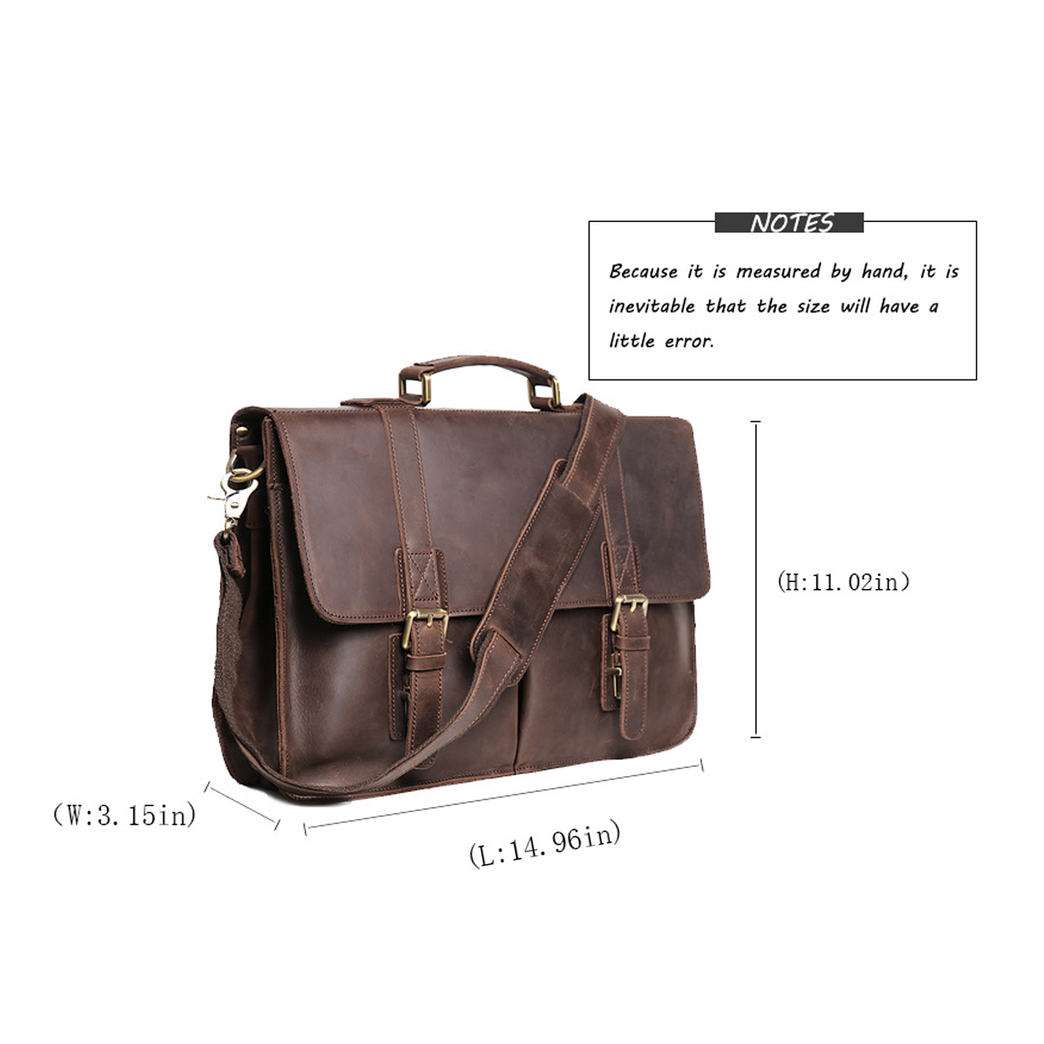 Real Leather Messenger Bag 4