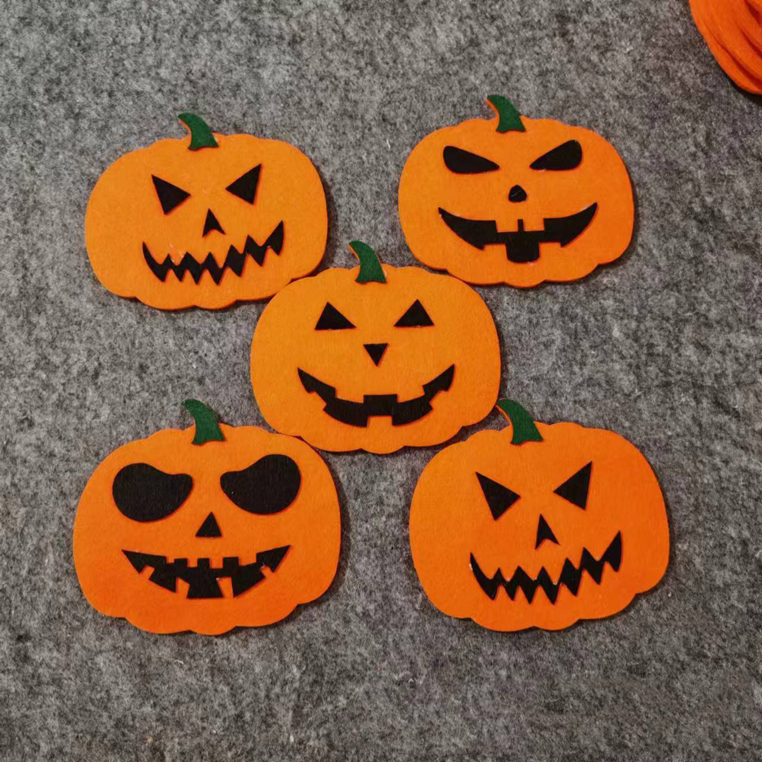 5PCS Felt Pumpkin Coaster 1