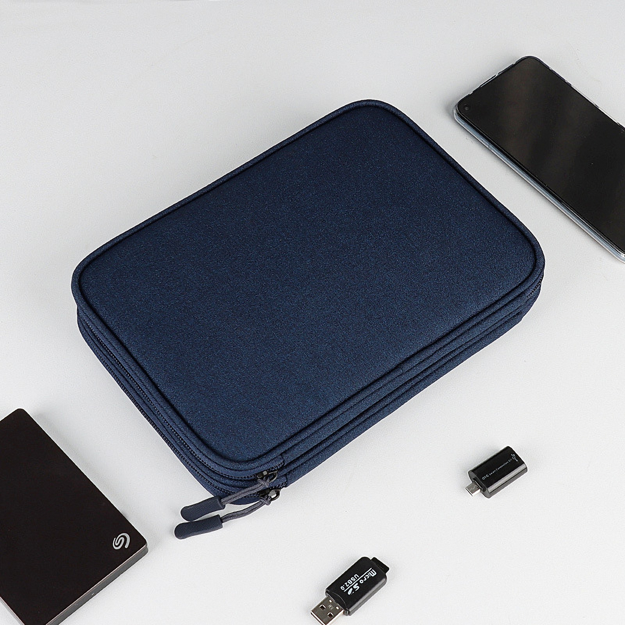 Double Layer Electronics Travel Organizer 2