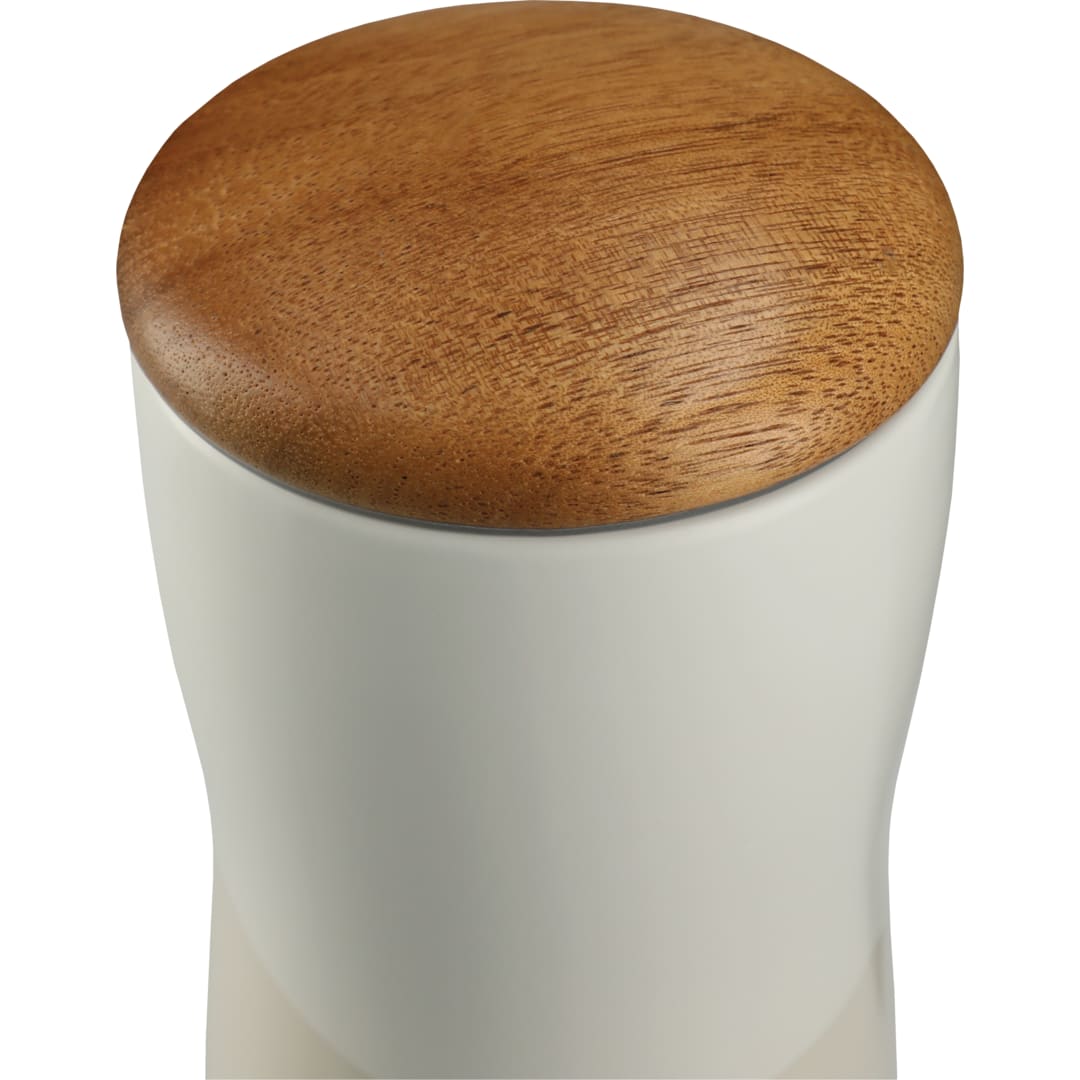 Reno Double Wall Ceramic Tumbler w/Wood Lid 10oz 7