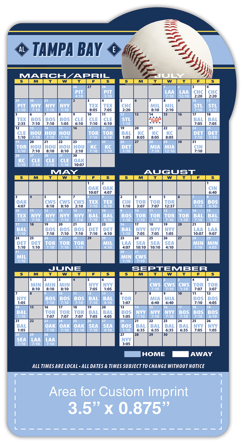 Magnet Sport Schedules - Baseball Shape (3.875x7.25) - 20 mil. 1