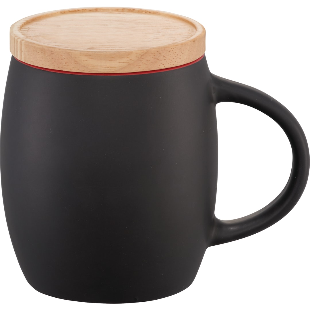 Hearth Ceramic Mug FSC®100% Wood Lid/Coaster 15oz 104