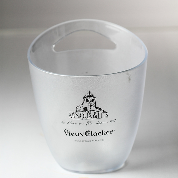 Clear Acrylic Beverage Ice Bucket with Handles 3
