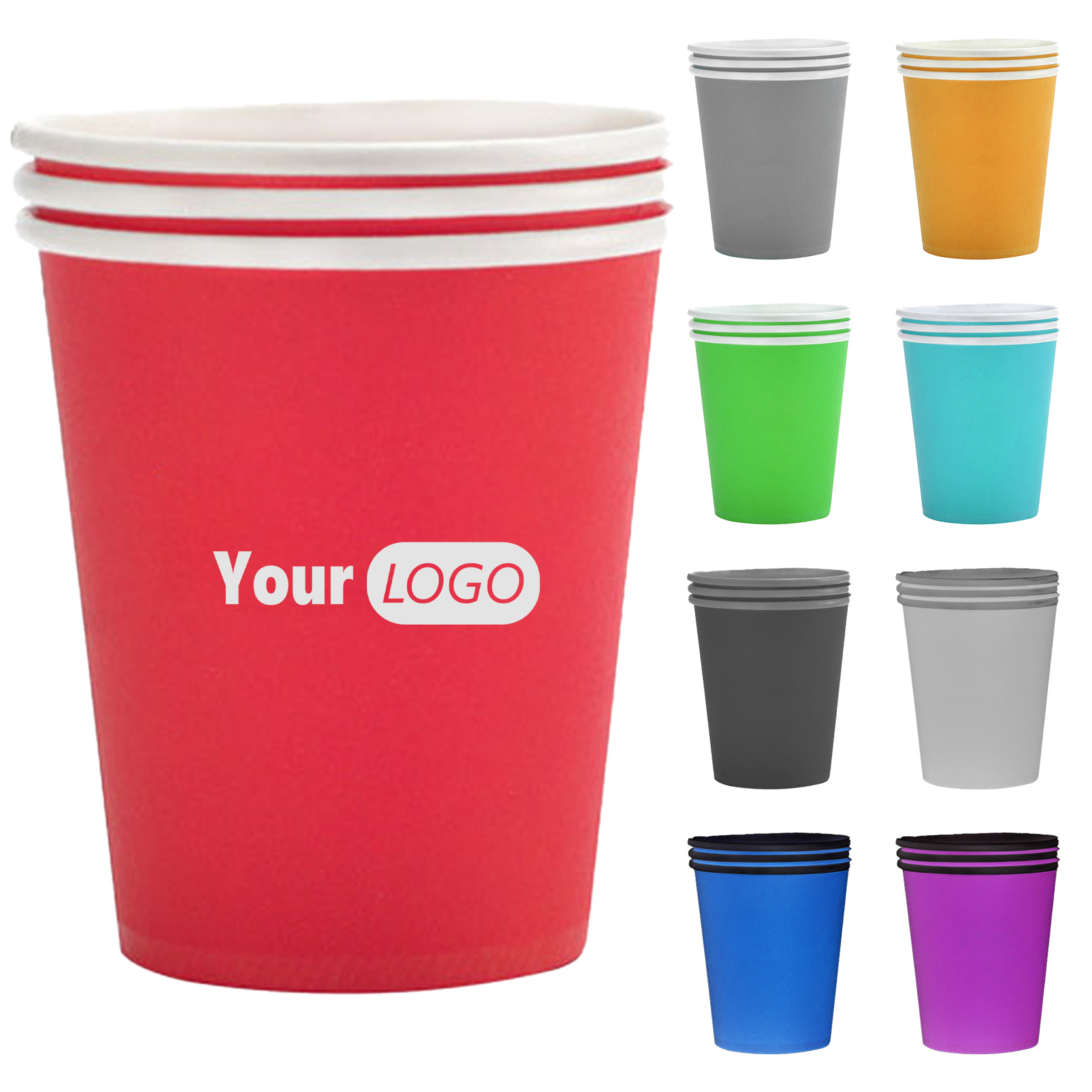 Paper Custom 9 Oz Pms Color Cups For Stylish Branding 1