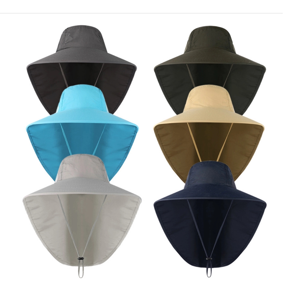 Wide Brim Sun Hat With Neck Flap 5