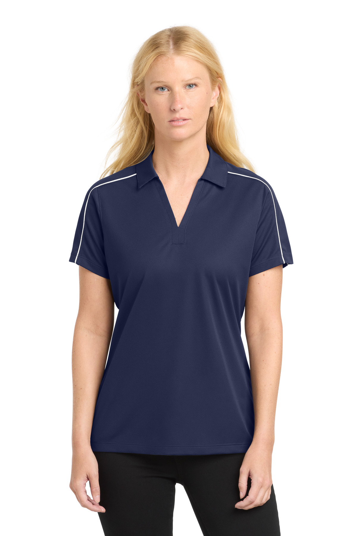 Sport-Tek Women's Micropique Sport-Wick Piped Polo. LST653 37