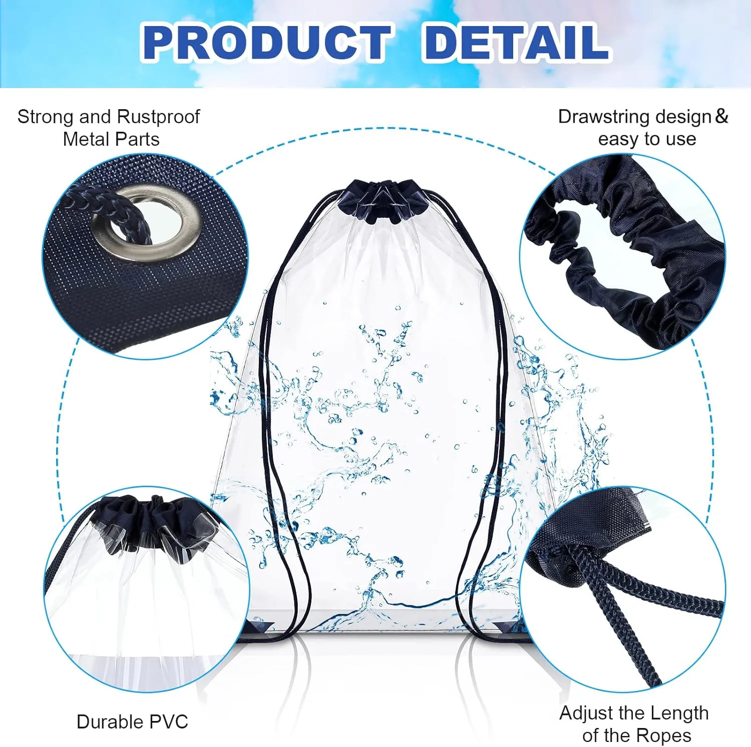 Clear Drawstring Backpack 5