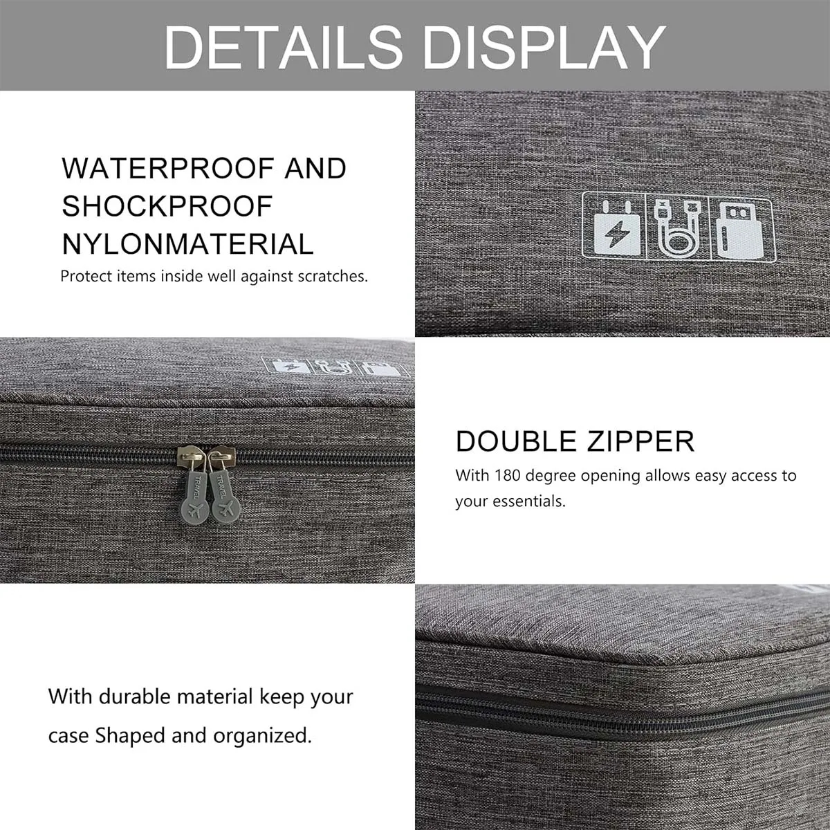 Portable Mutifunction Waterproof Electronics Organizer Bag 2