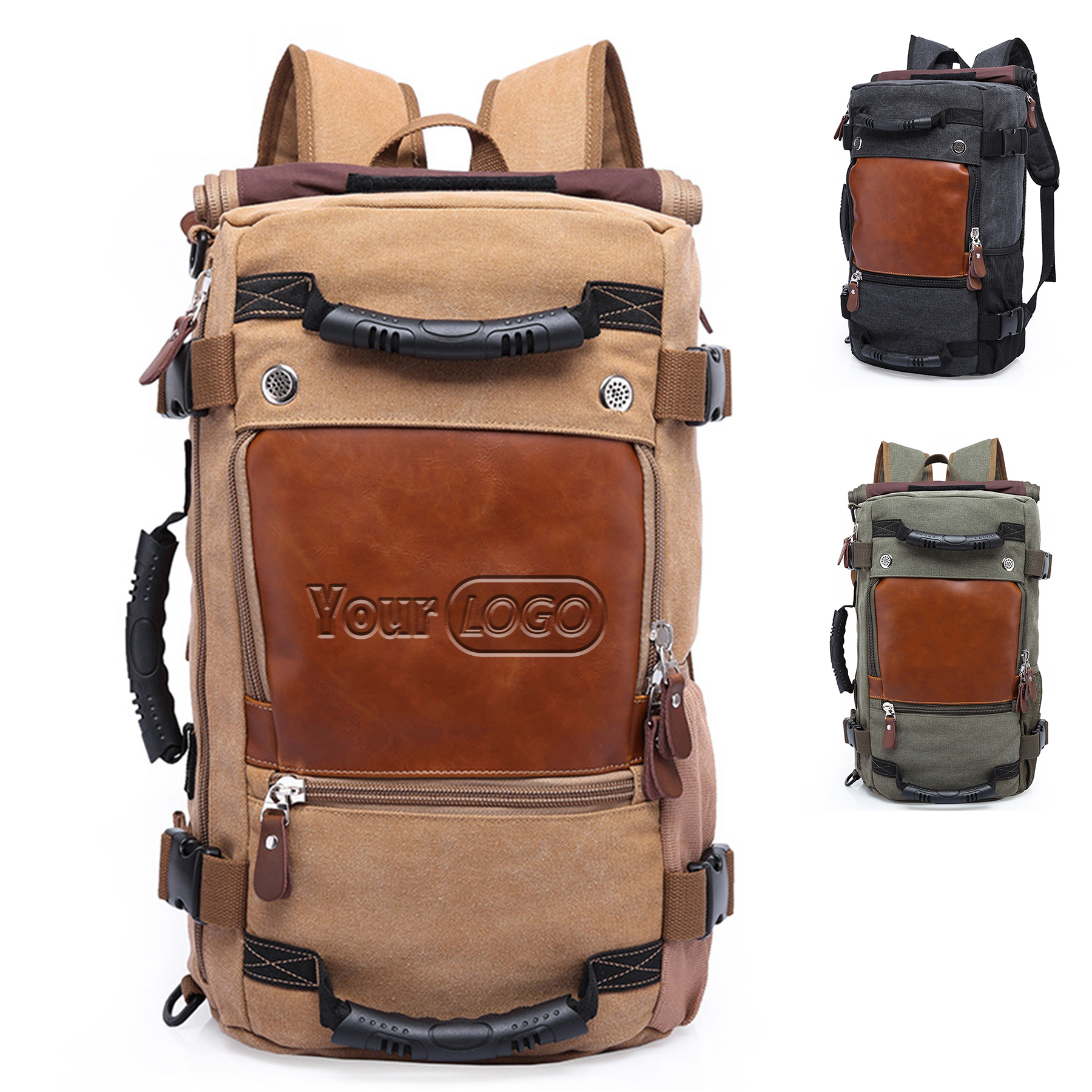 Canvas Duffel Bag with Shoe Compartment 3