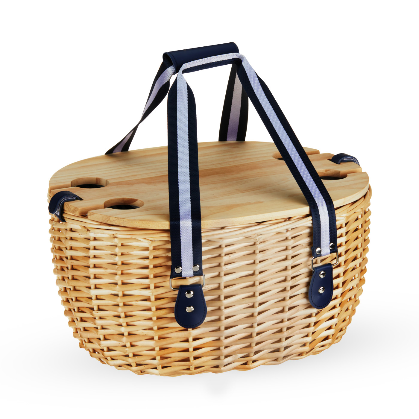 Twine Living® Central Park Willow Picnic Basket Set for Four 4