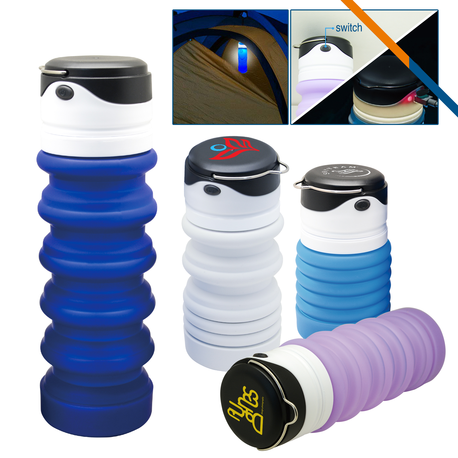 Luminous Elastic Collapsible Bottle 2